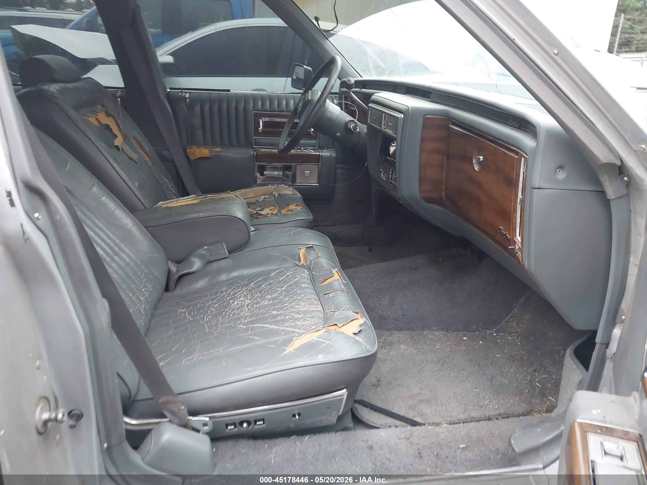 1988 Cadillac Brougham   Gray vin: 1G6DW51Y2J9702810