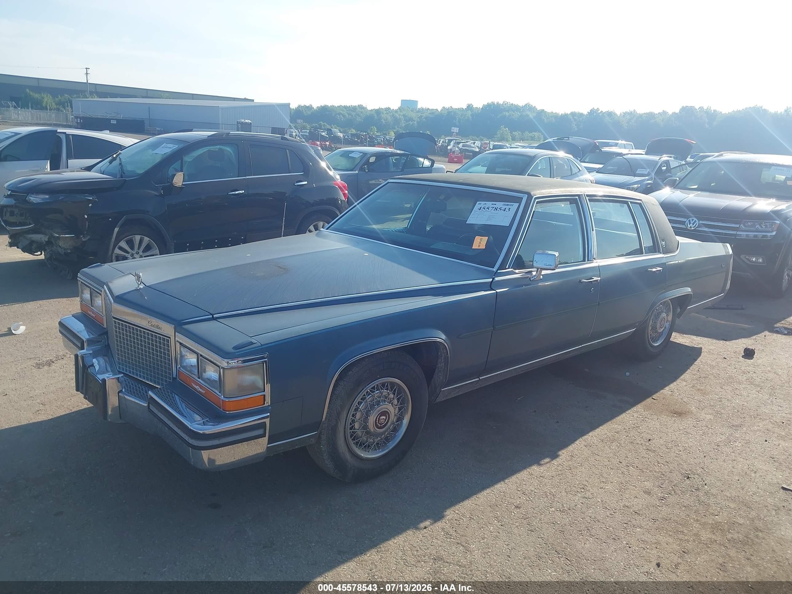 1987 Cadillac Brougham   Бирюзовый vin: 1G6DW51Y5H9726528