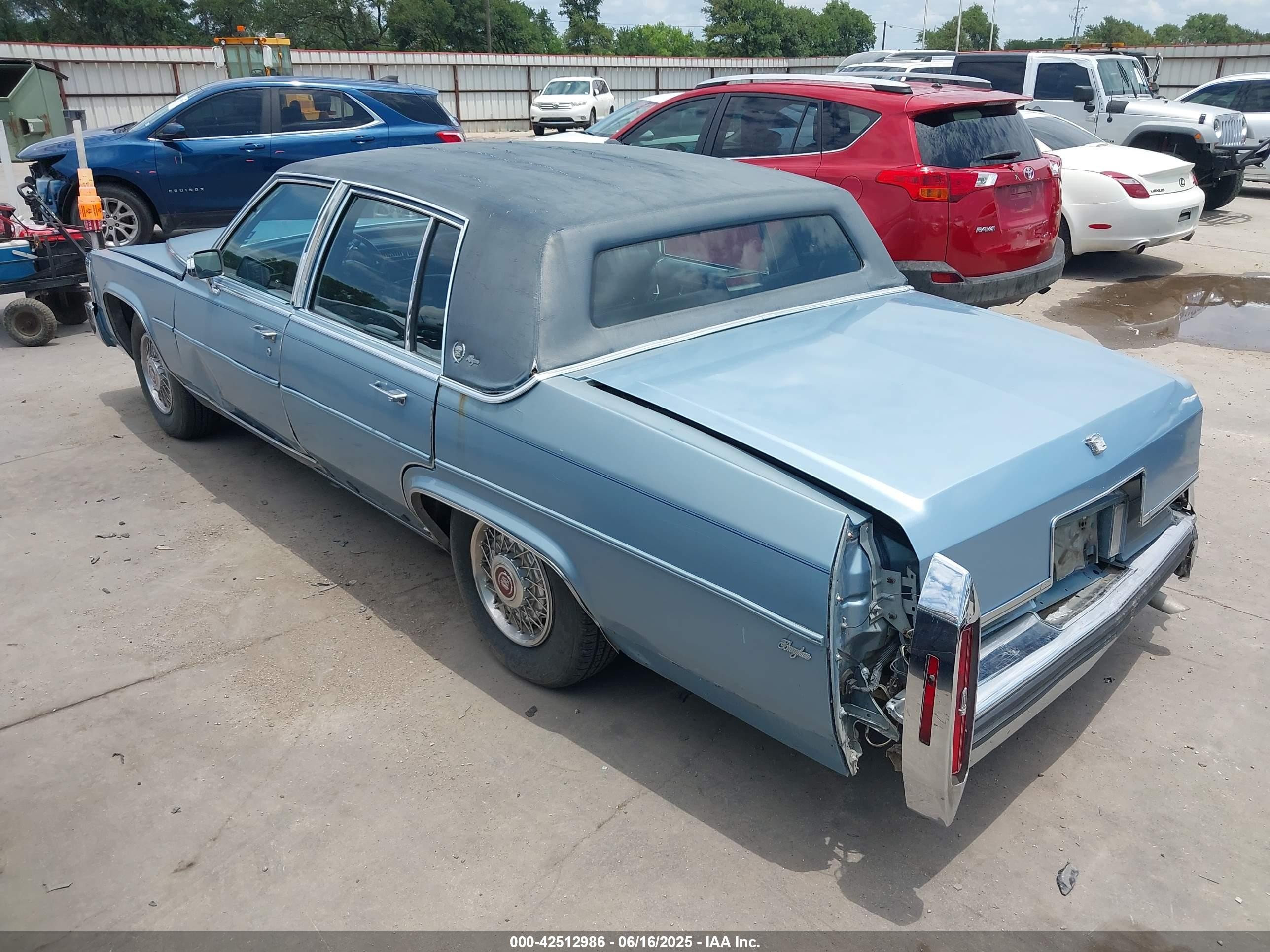 1987 Cadillac Brougham   Blue vin: 1G6DW51Y8H9754887