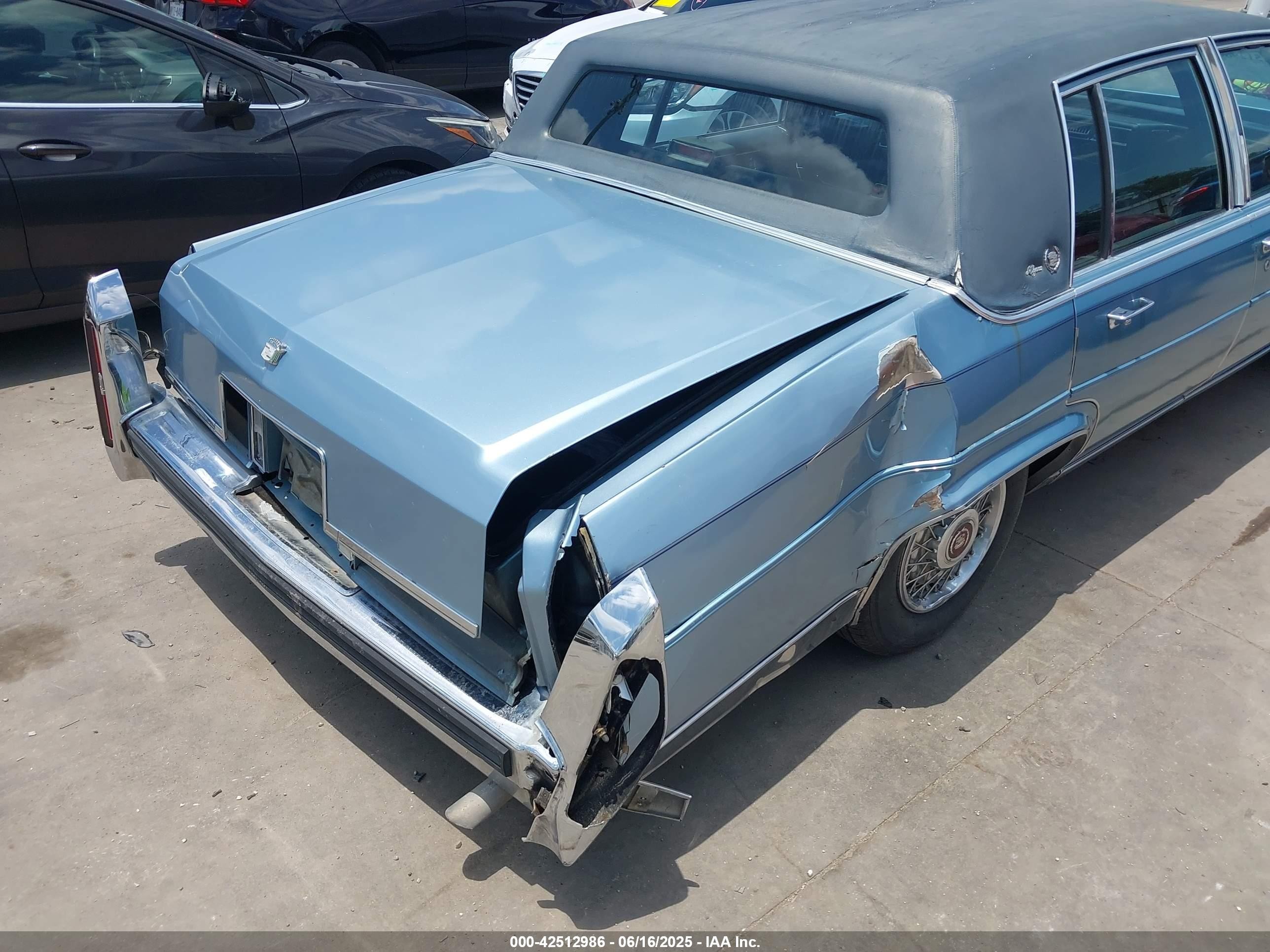 1987 Cadillac Brougham   Blue vin: 1G6DW51Y8H9754887
