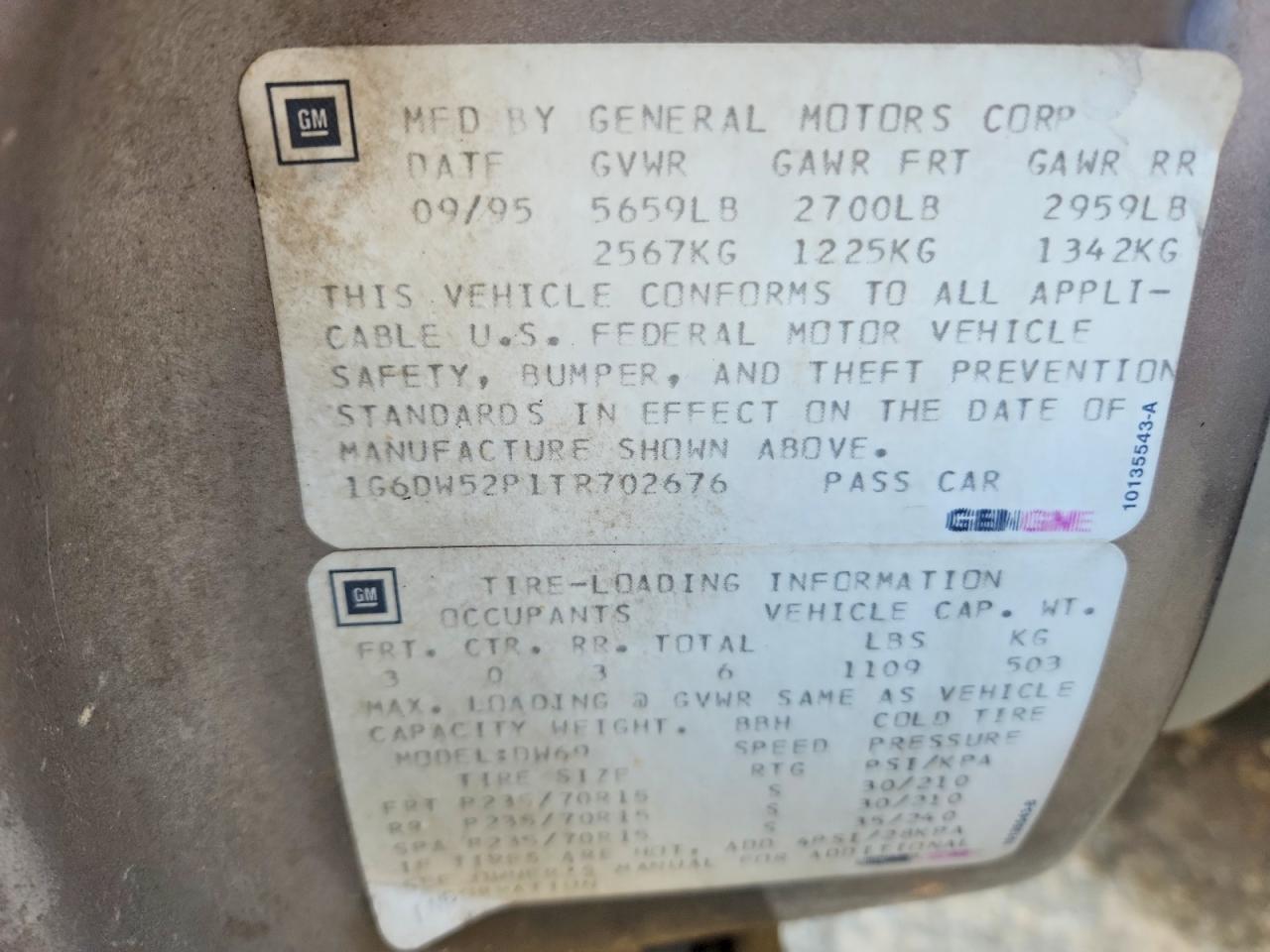 1996 Cadillac Fleetwood Base Gray vin: 1G6DW52P1TR702676