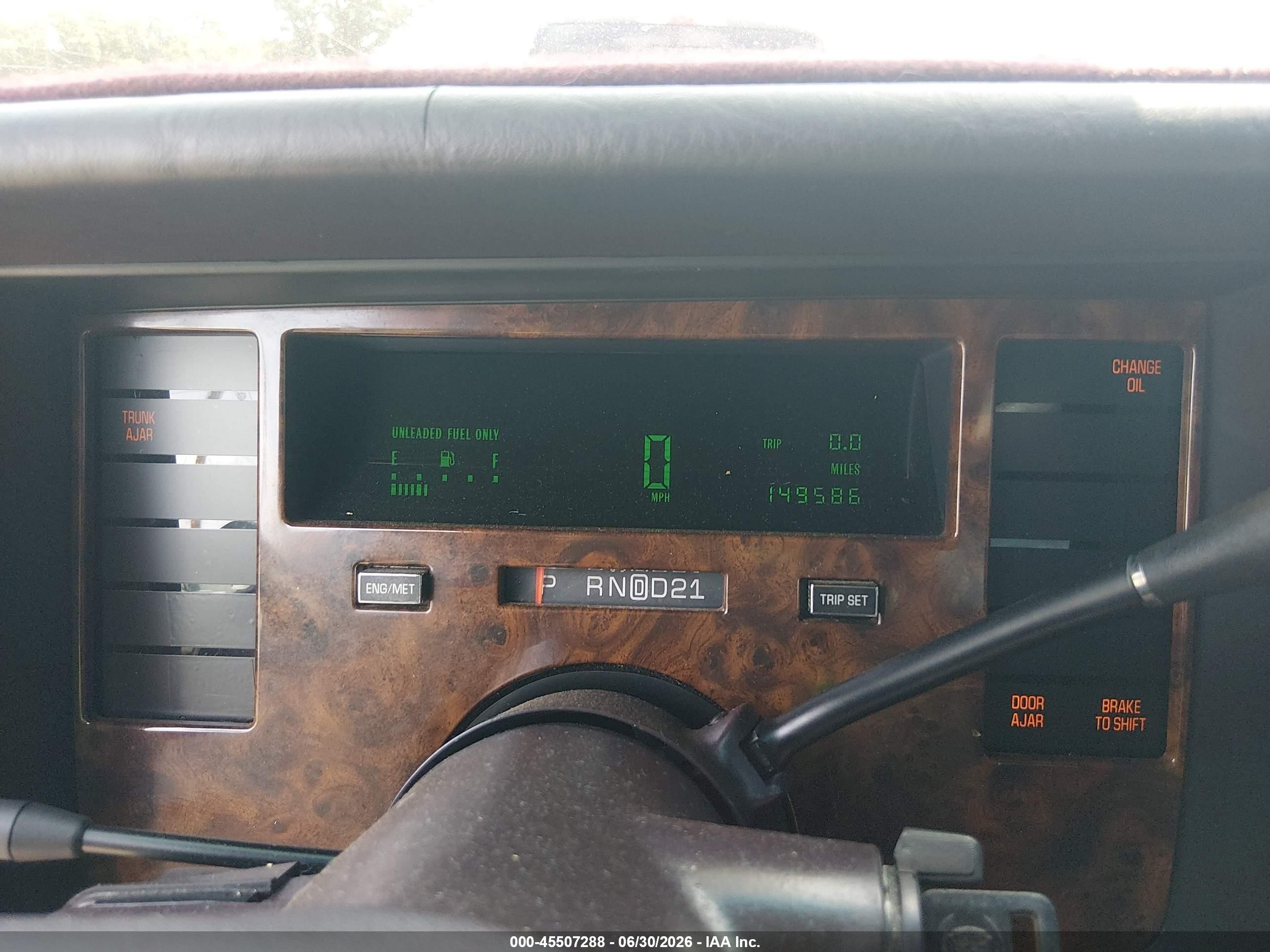 1994 Cadillac Fleetwood Brougham Burgundy vin: 1G6DW52P9RR704989