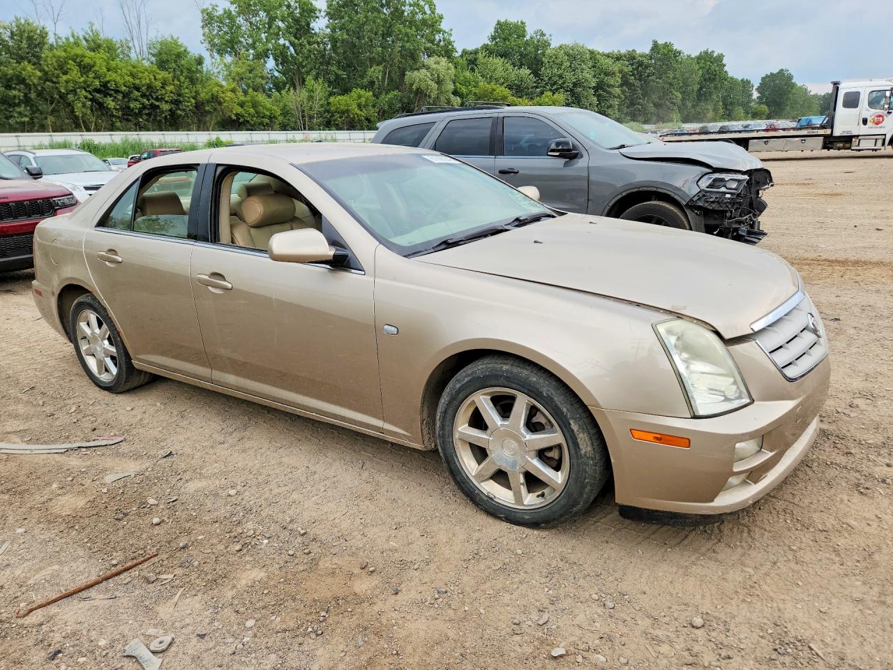 2005 Cadillac Sts Tan vin: 1G6DW677250180579