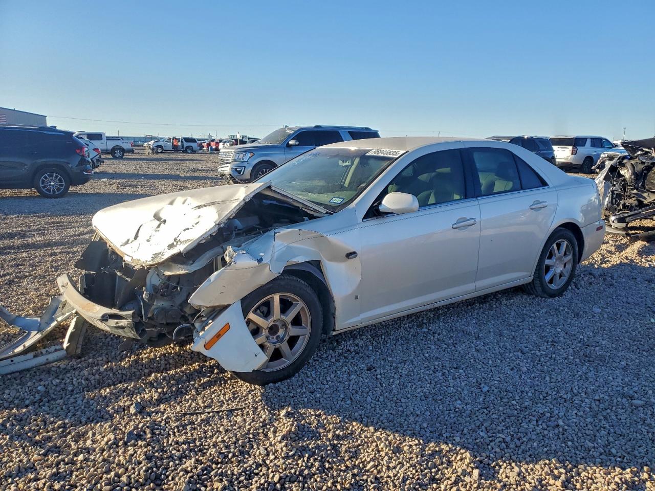2007 Cadillac Sts White vin: 1G6DW677370125187