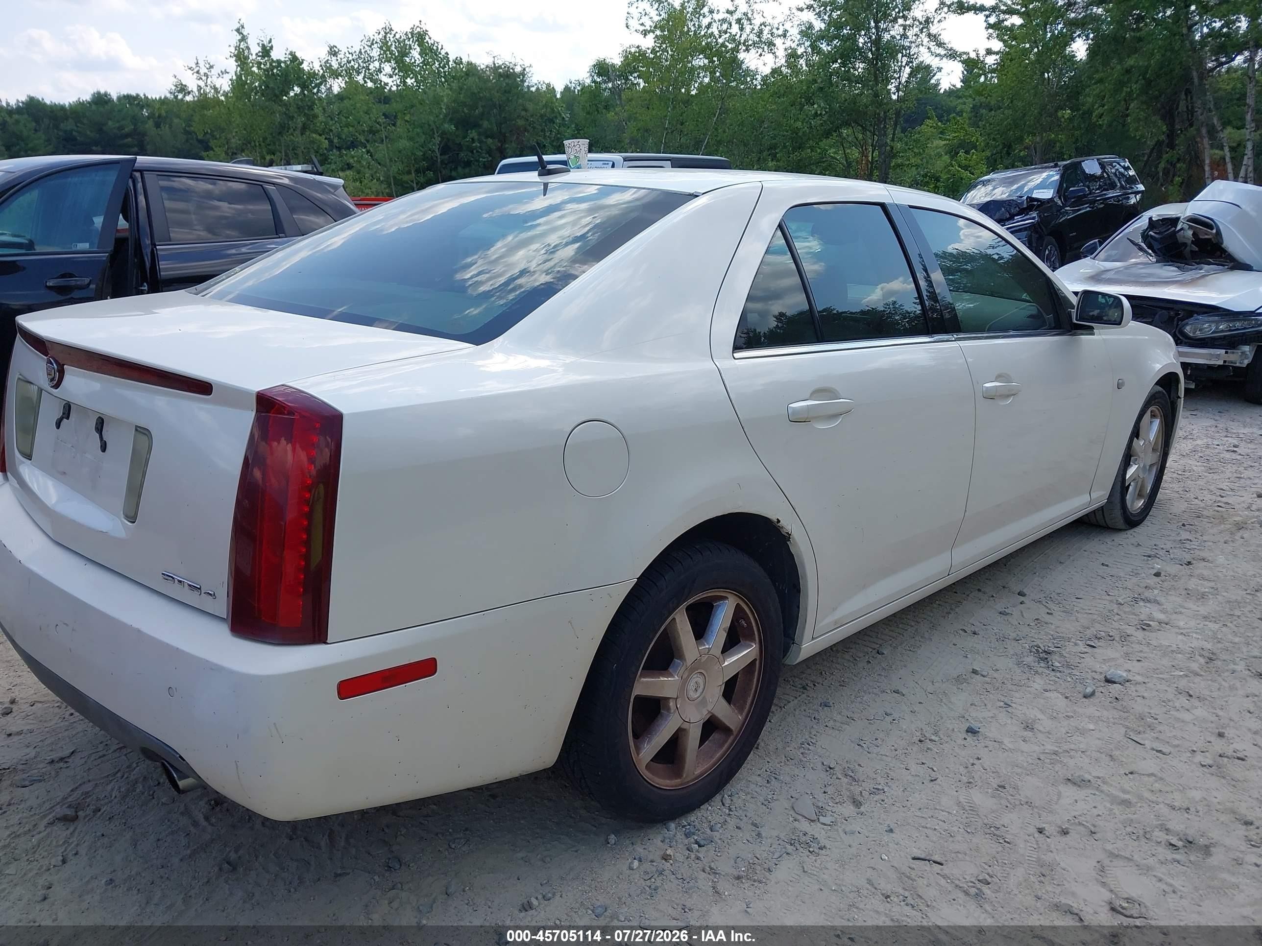 2007 Cadillac Sts V6 White vin: 1G6DW677670179955