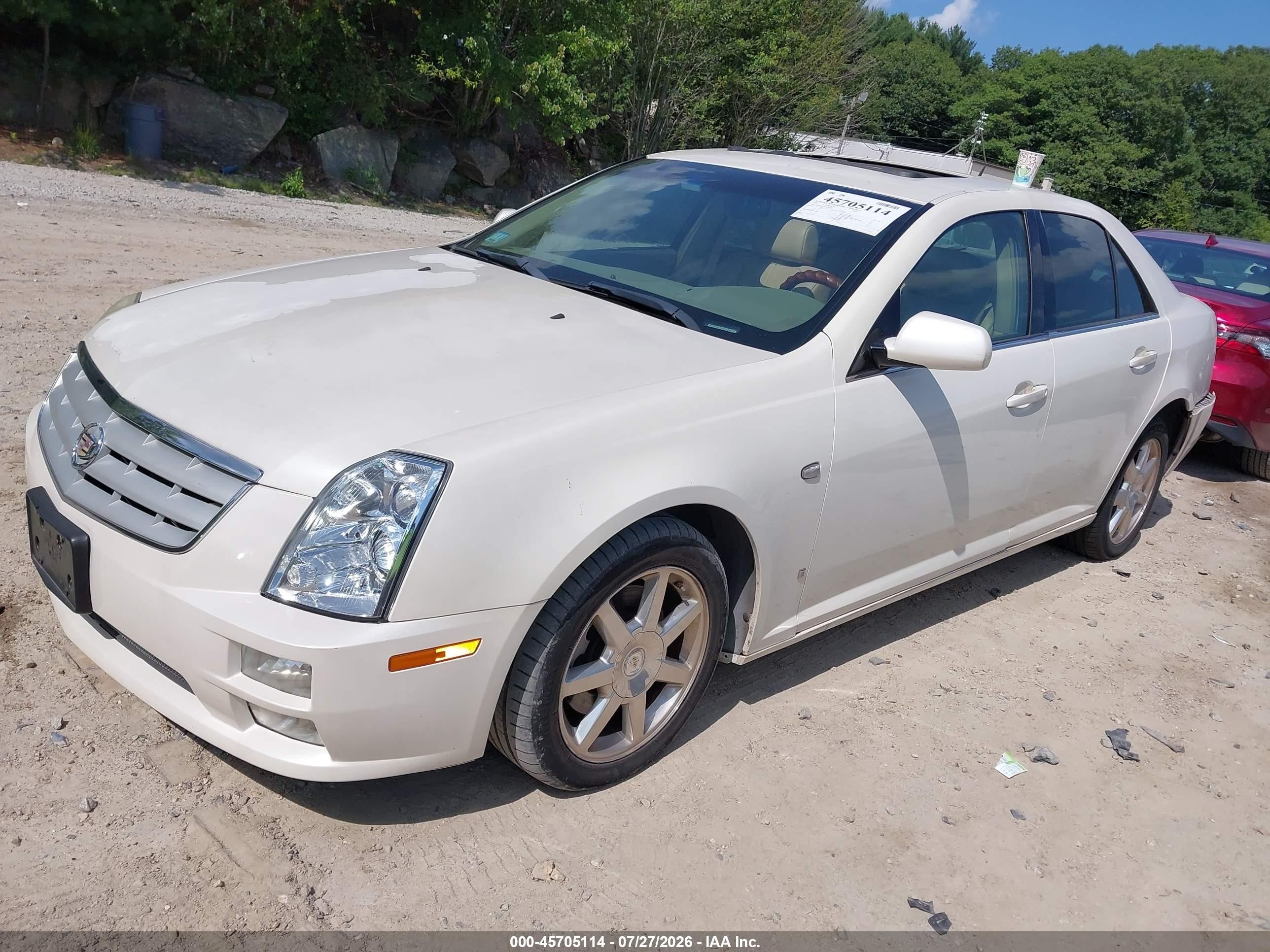 2007 Cadillac Sts V6 White vin: 1G6DW677670179955