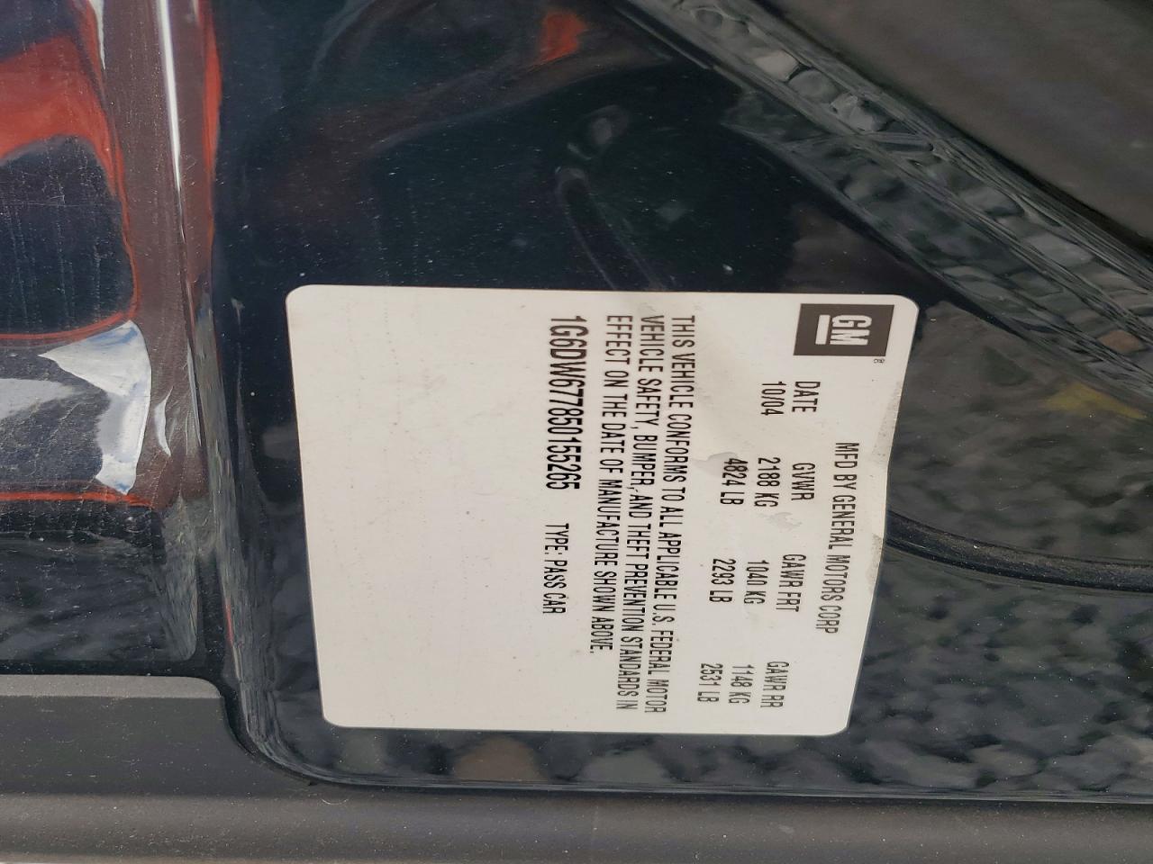 2005 Cadillac Sts Черный vin: 1G6DW677850155265