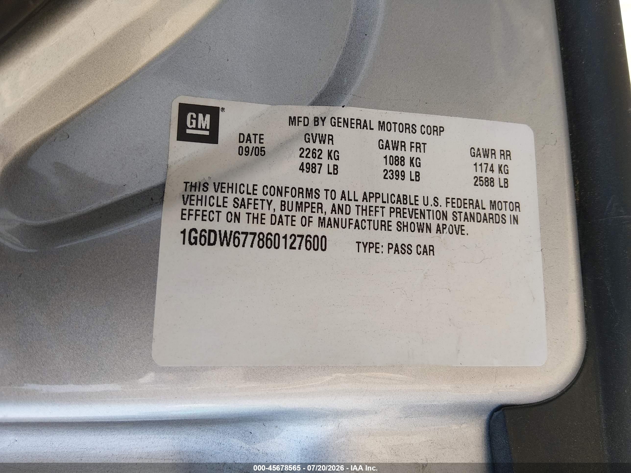 2006 Cadillac Sts V6 Silver vin: 1G6DW677860127600