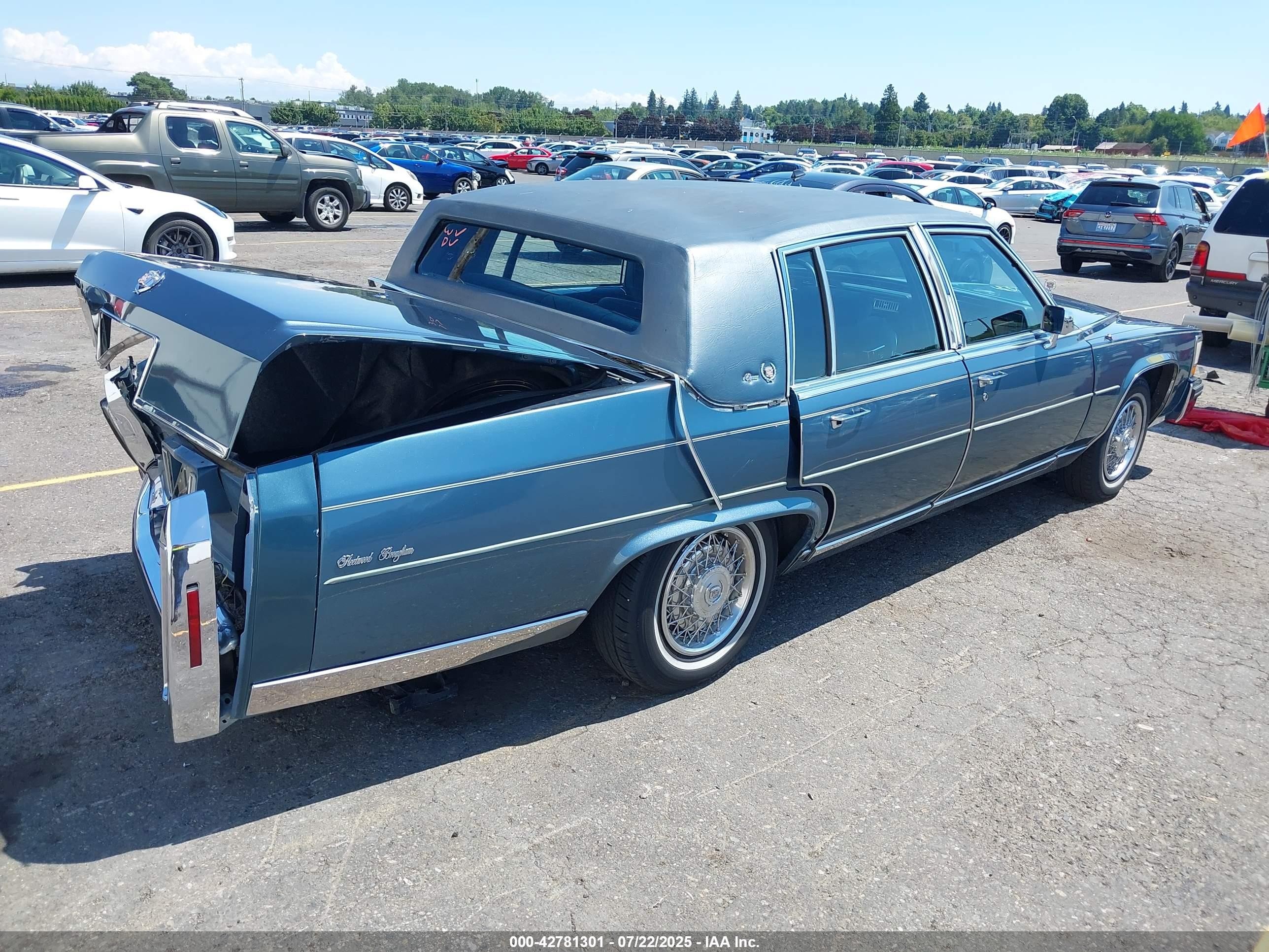 1985 Cadillac Fleetwood Brougham Light Blue vin: 1G6DW6985F9710496