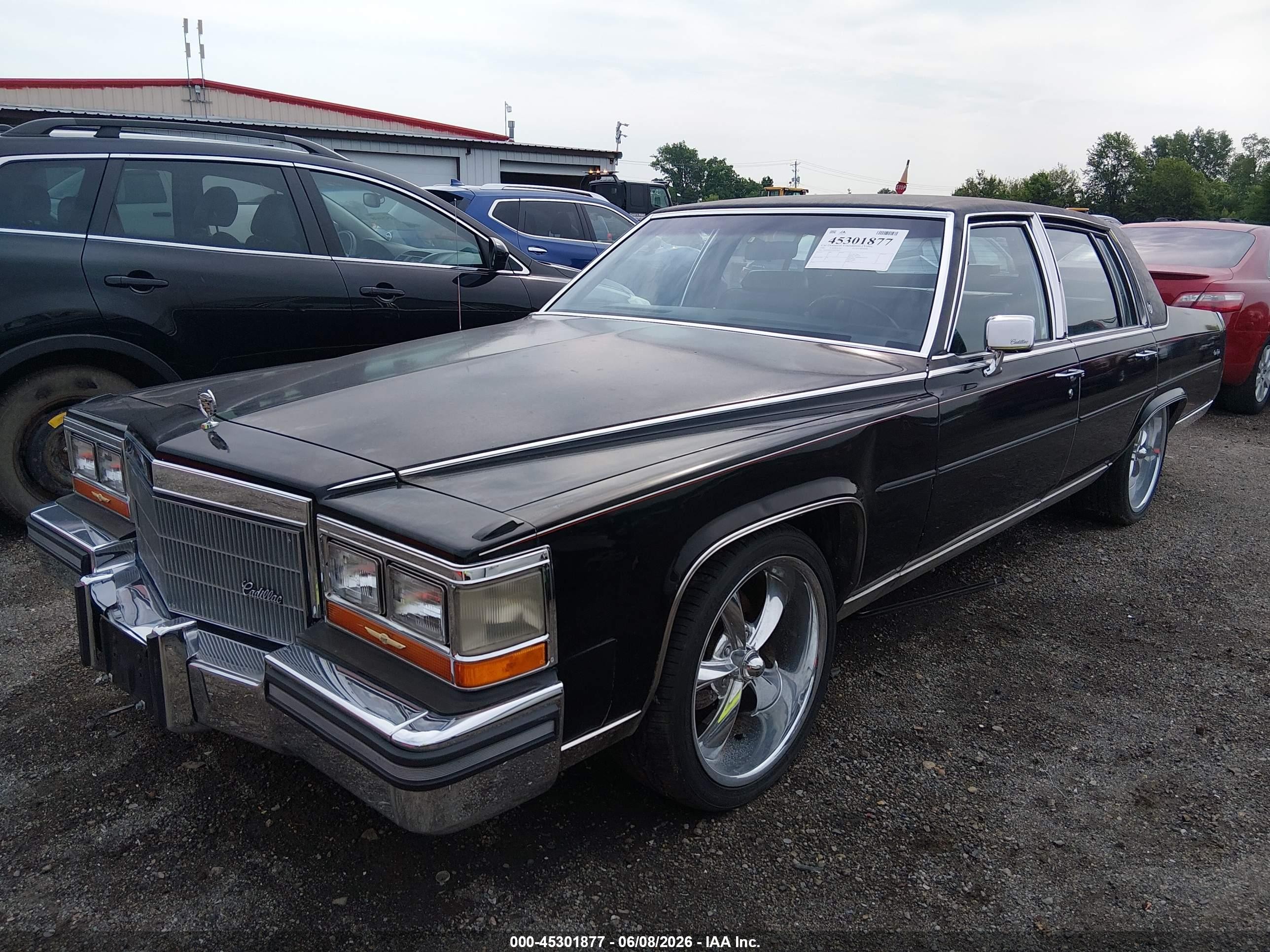 1986 Cadillac Fleetwood Brougham Black vin: 1G6DW69Y2G9718475
