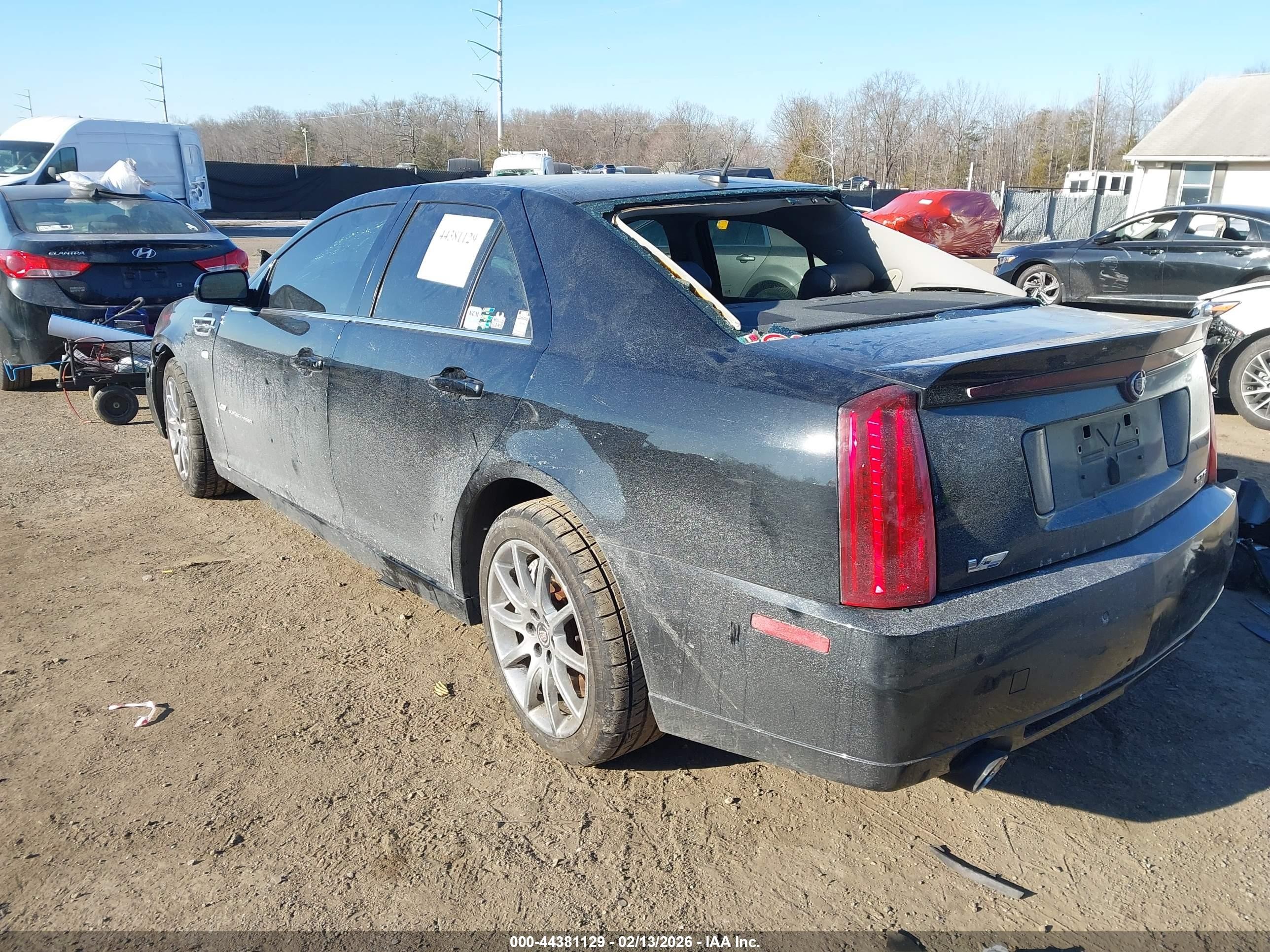 2008 Cadillac Sts-v   Black vin: 1G6DX67D080101885