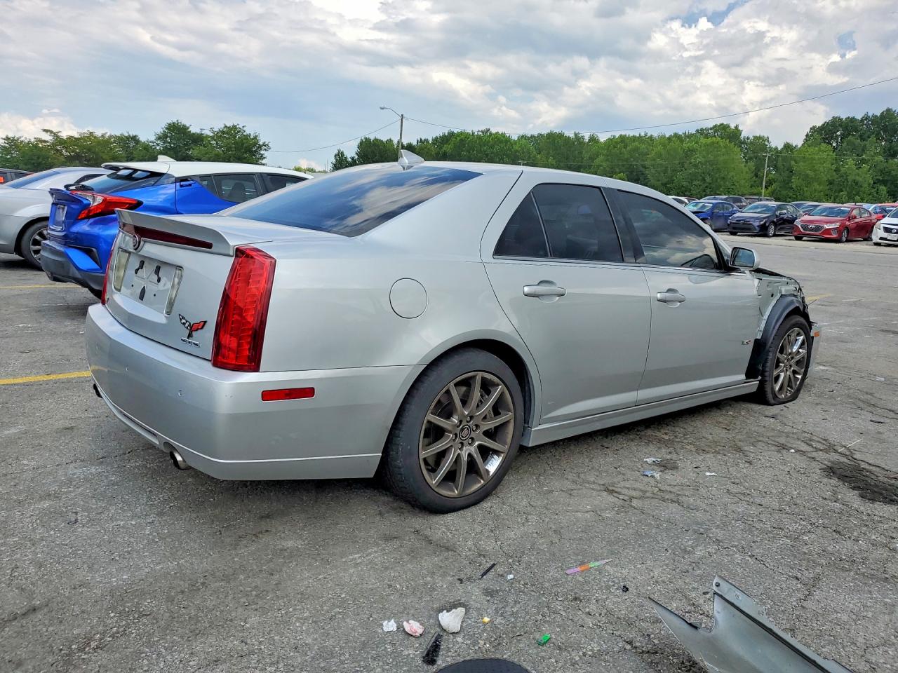 2009 Cadillac Sts-v Silver vin: 1G6DX67D790123240