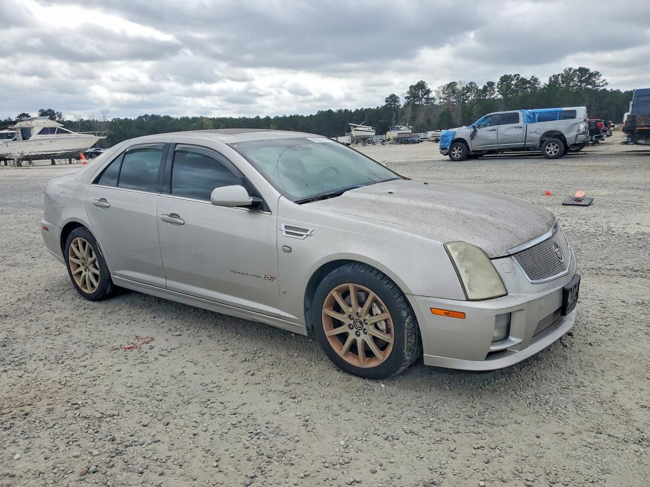 2008 Cadillac Sts-v Silver vin: 1G6DX67D880105974