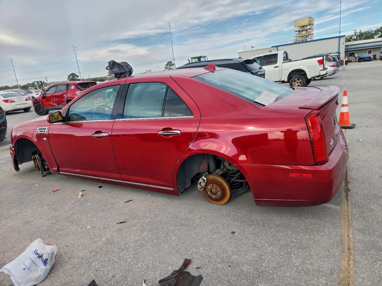 2011 Cadillac Sts Luxury Performance Burgundy vin: 1G6DX6EDXB0159593