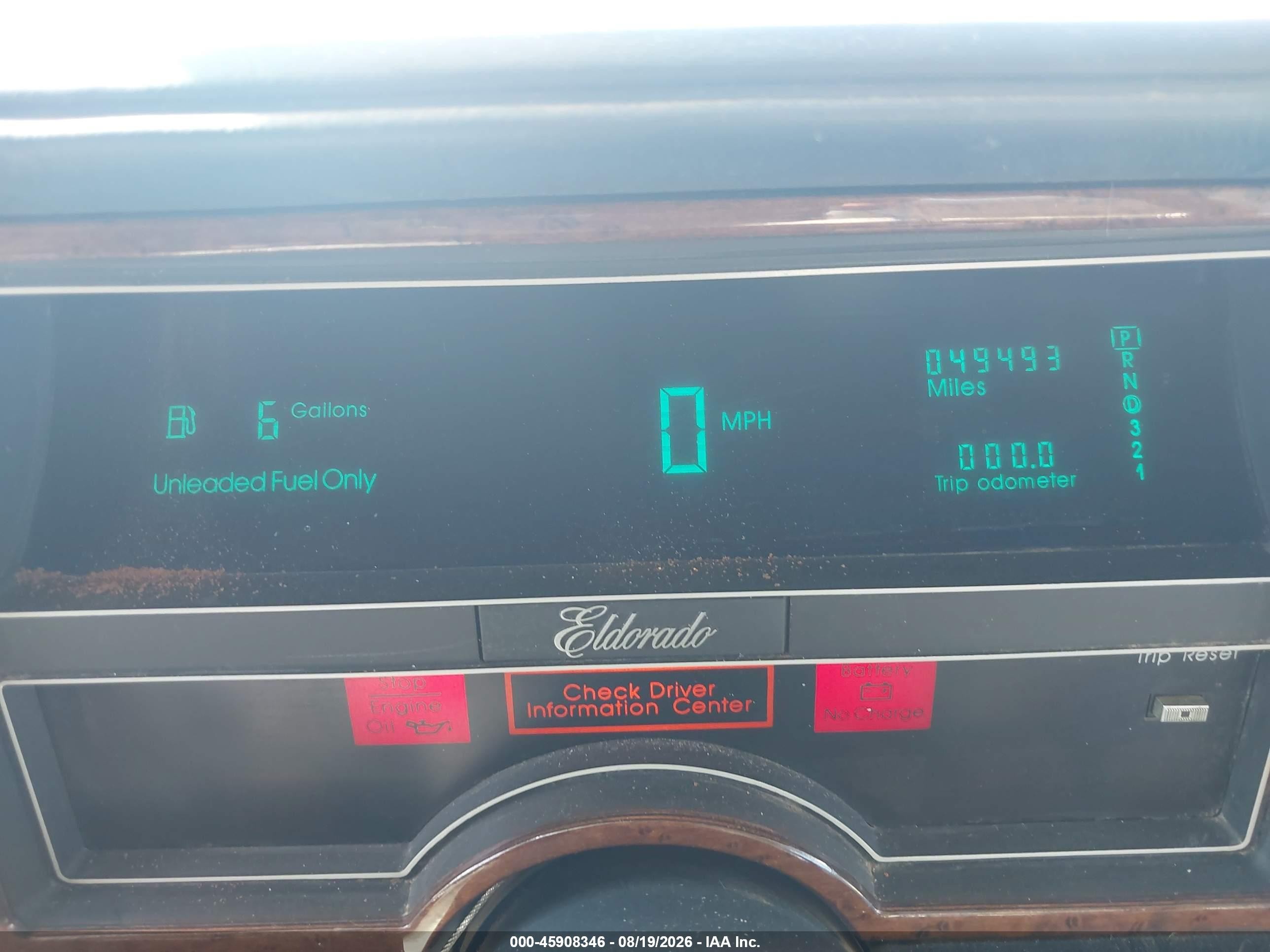 1989 Cadillac Eldorado   Blue vin: 1G6EL1154KU618871