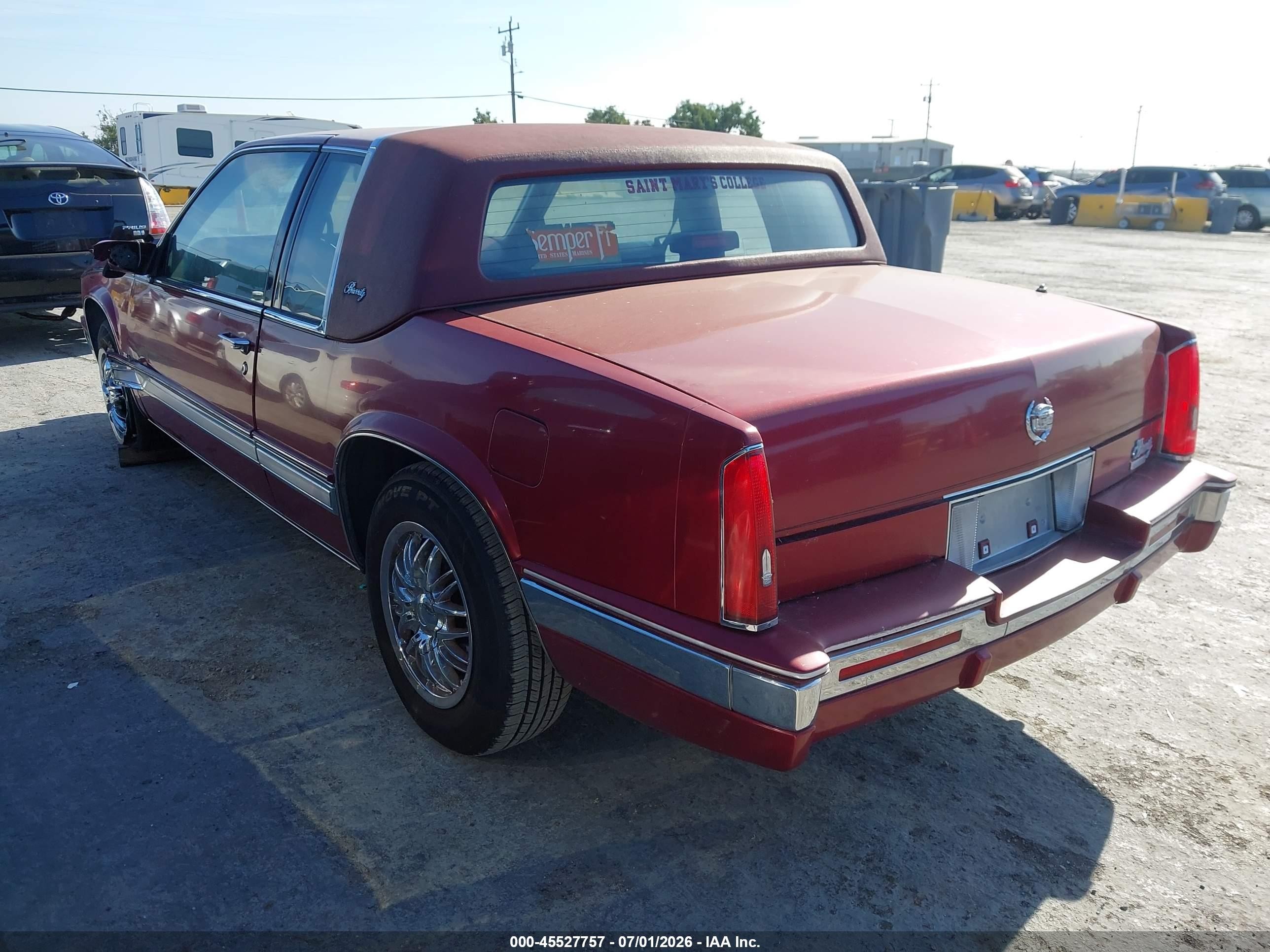 1989 Cadillac Eldorado   Красный vin: 1G6EL1156KU601313