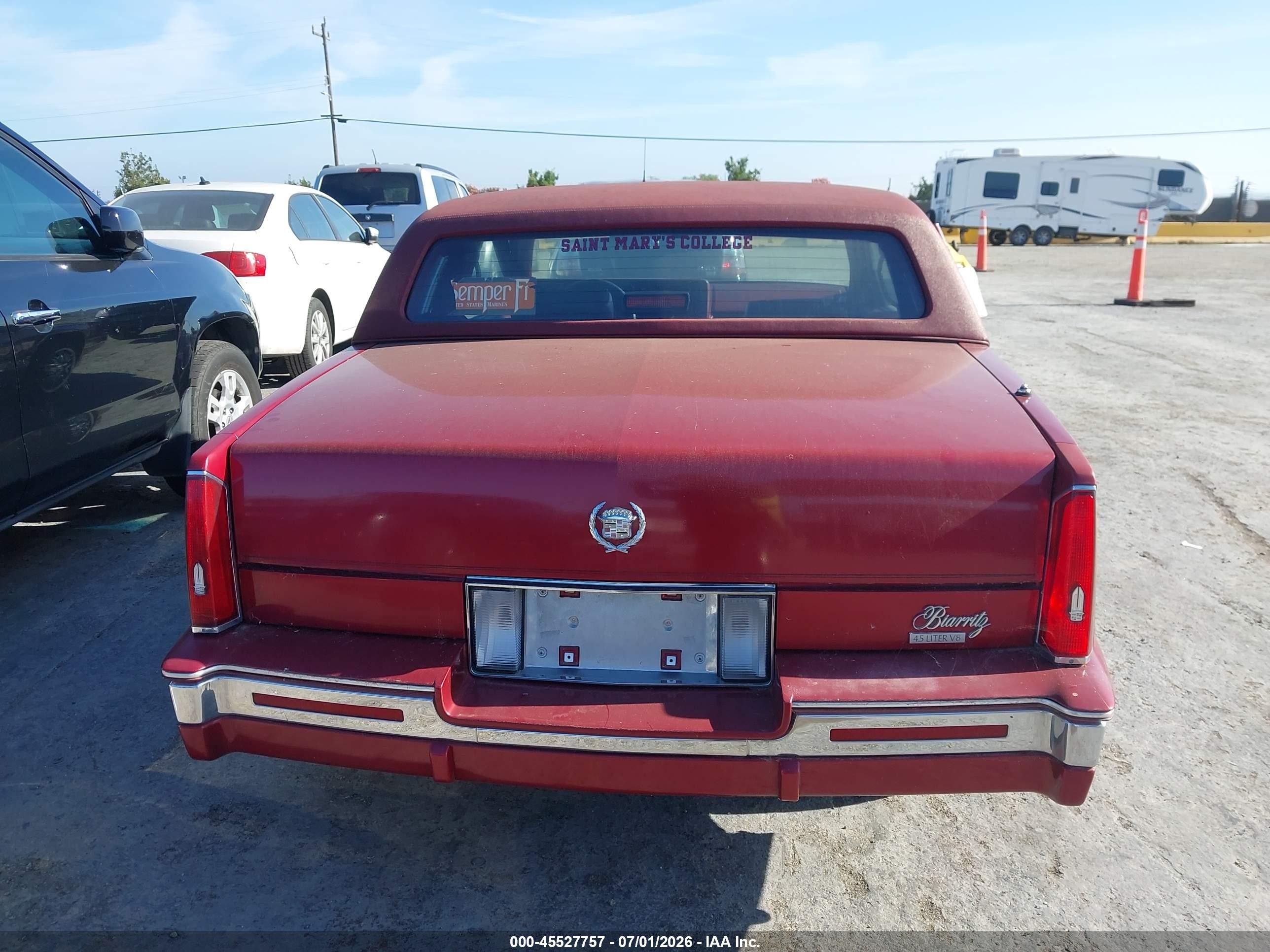 1989 Cadillac Eldorado   Красный vin: 1G6EL1156KU601313