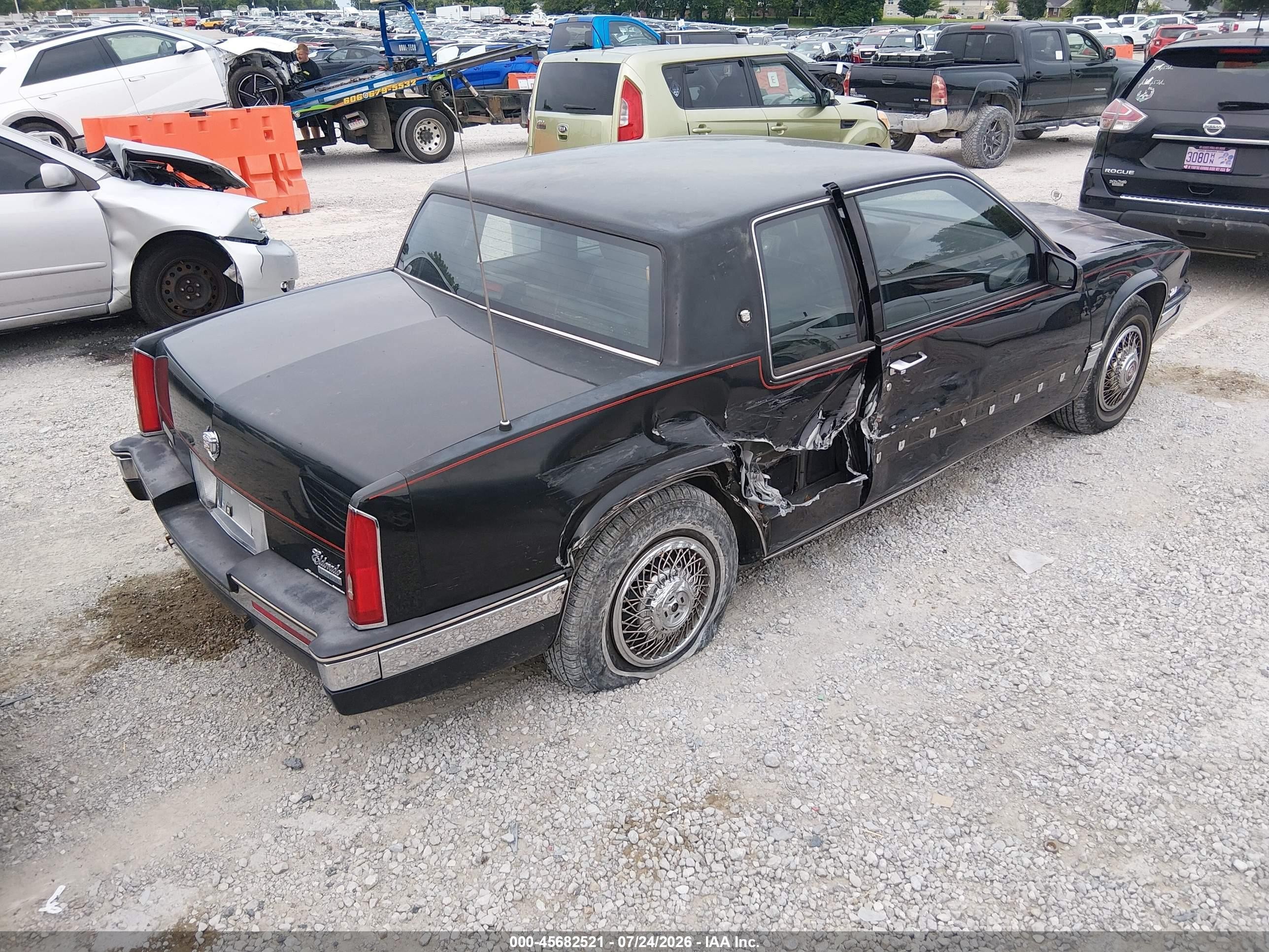 1988 Cadillac Eldorado   Black vin: 1G6EL115XJU602351