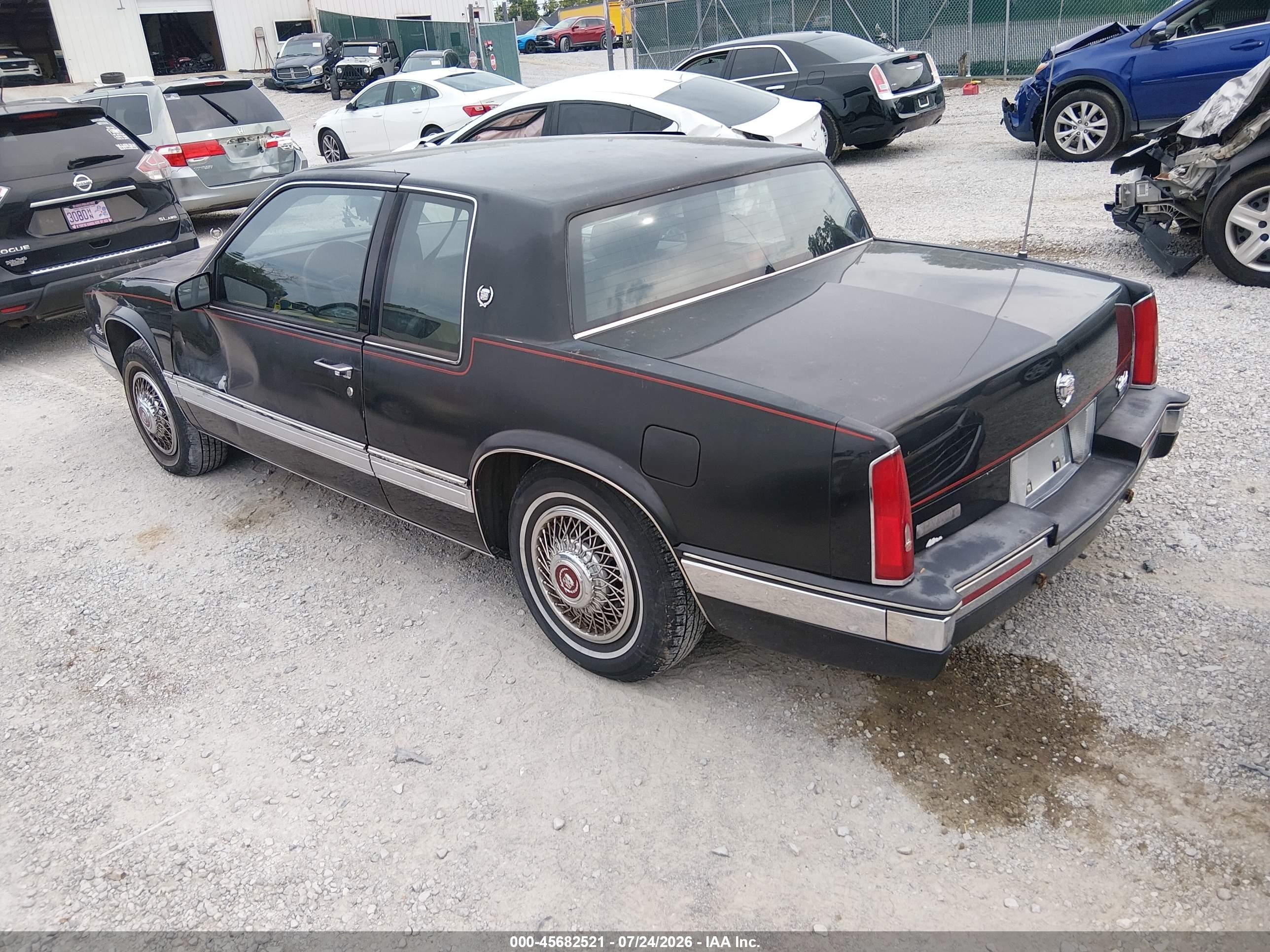 1988 Cadillac Eldorado   Black vin: 1G6EL115XJU602351