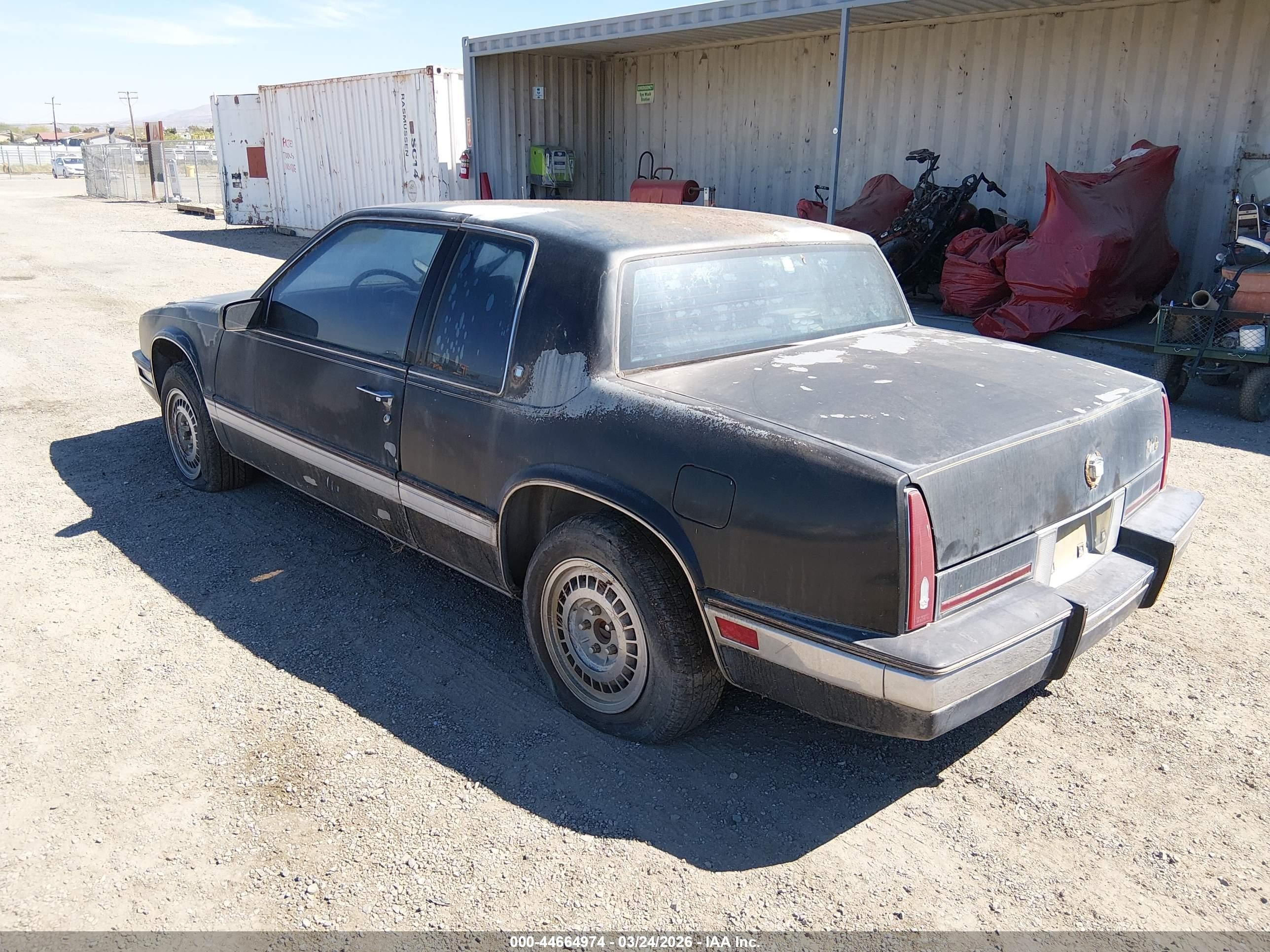 1987 Cadillac Eldorado   Black vin: 1G6EL1184HU611342