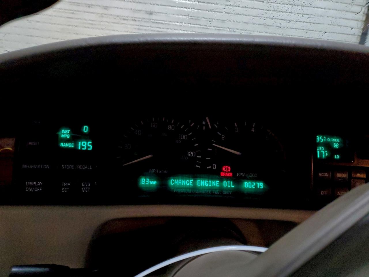 1992 Cadillac Eldorado Beige vin: 1G6EL13B0NU619765