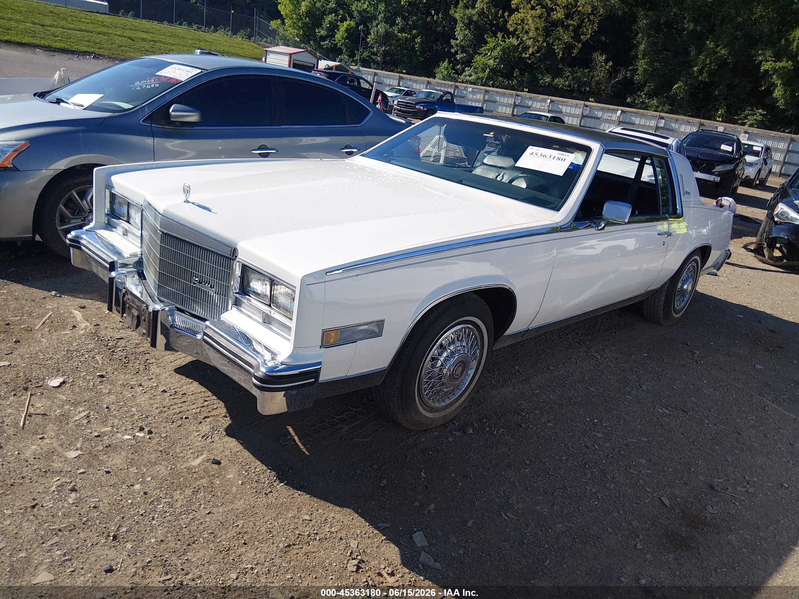 1985 Cadillac Eldorado   White vin: 1G6EL5780FE613479