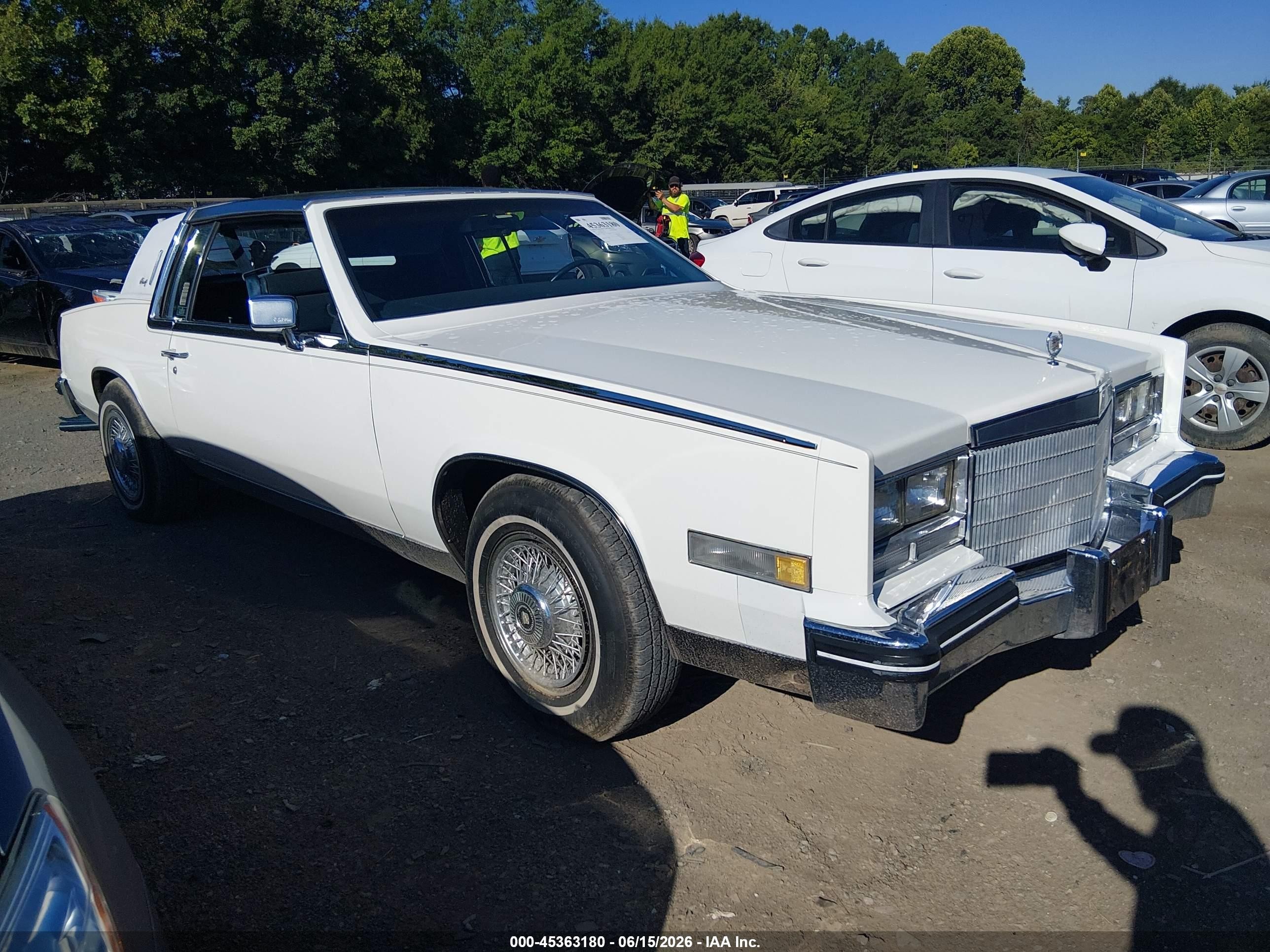 1985 Cadillac Eldorado   White vin: 1G6EL5780FE613479