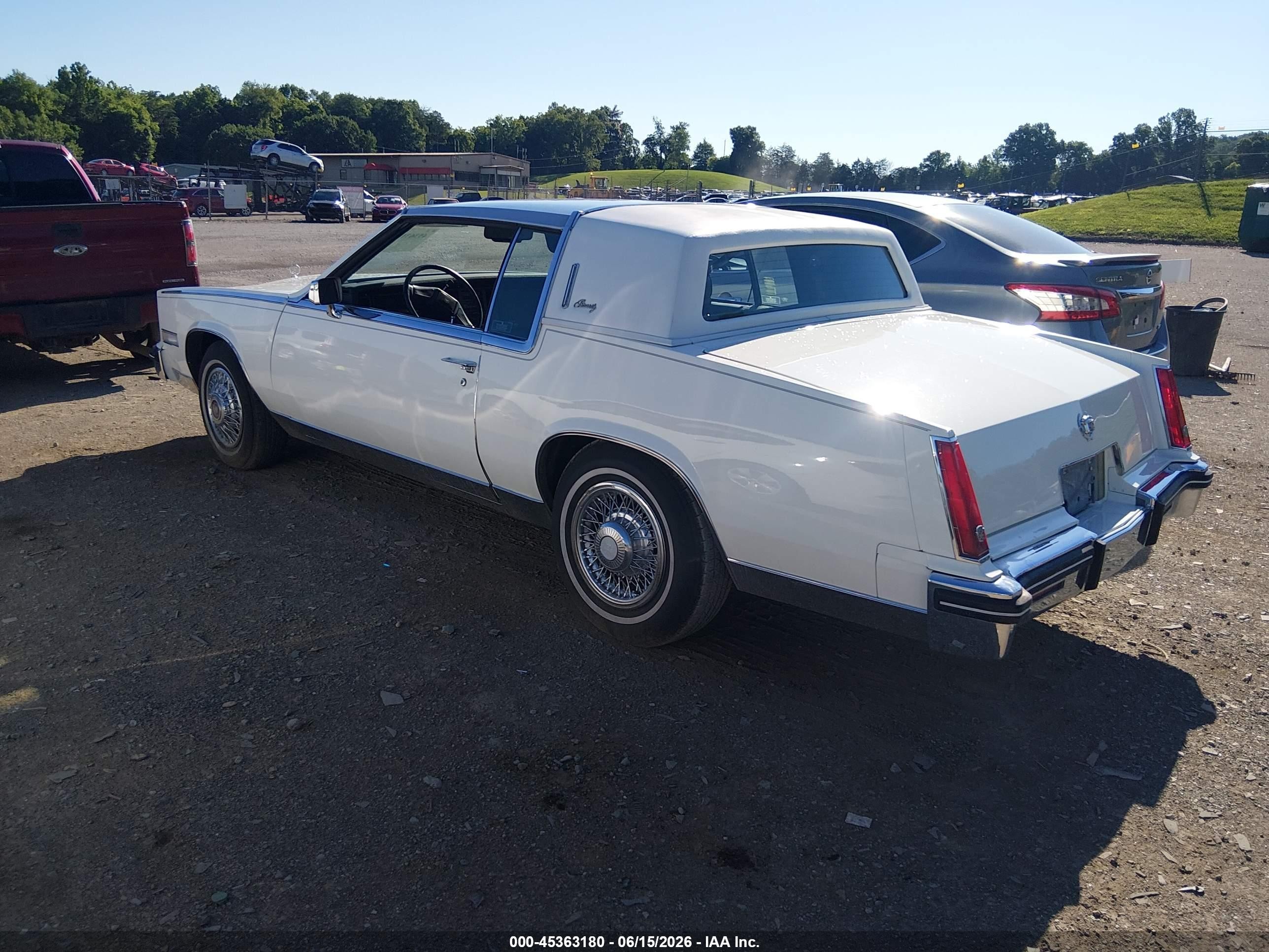1985 Cadillac Eldorado   White vin: 1G6EL5780FE613479