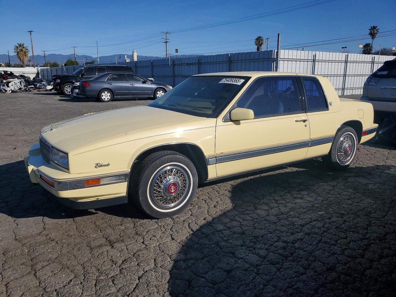 1986 Cadillac Eldorado Yellow vin: 1G6EL5785GU617745