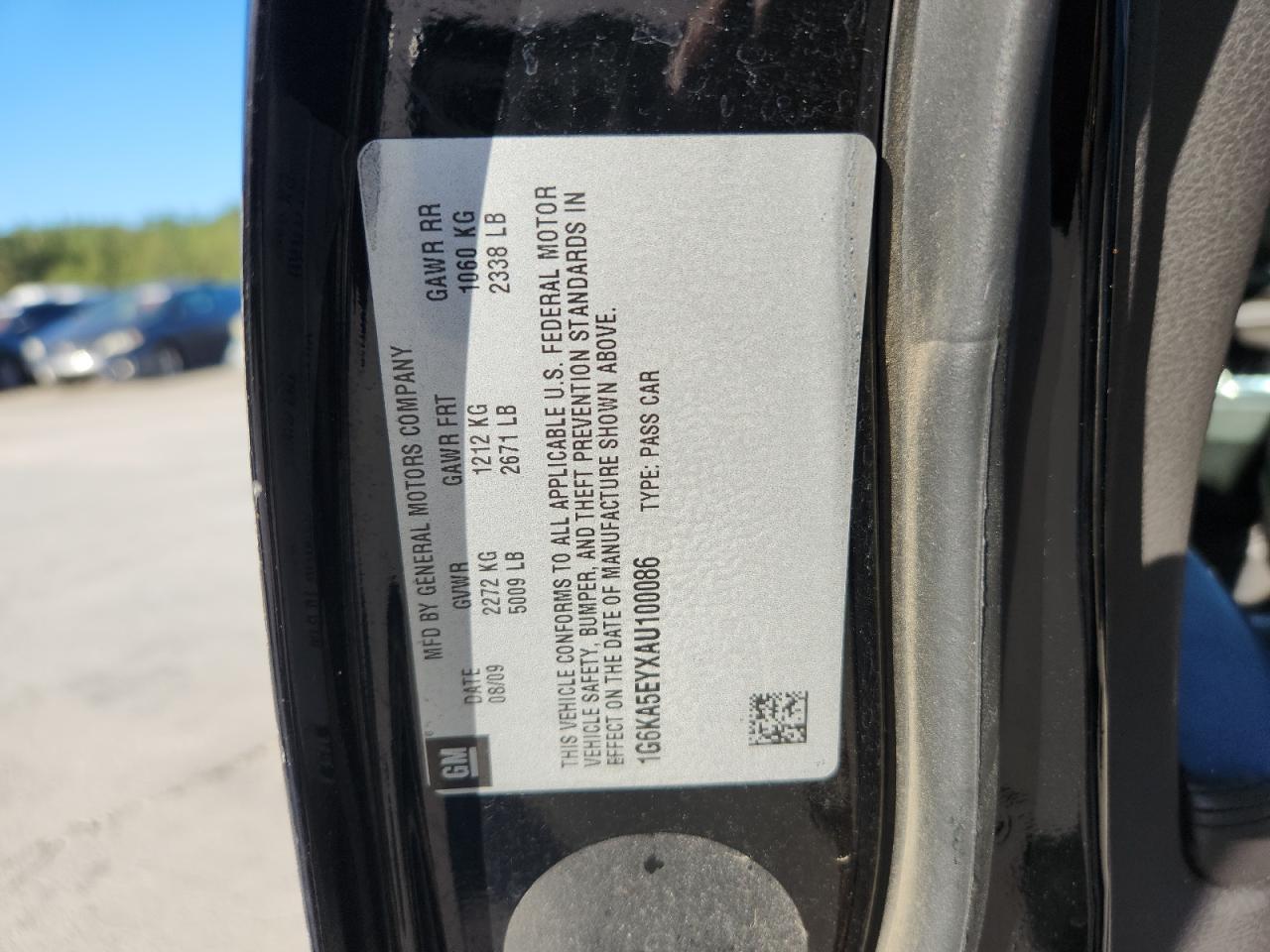 2010 Cadillac Dts Black vin: 1G6KA5EYXAU100086