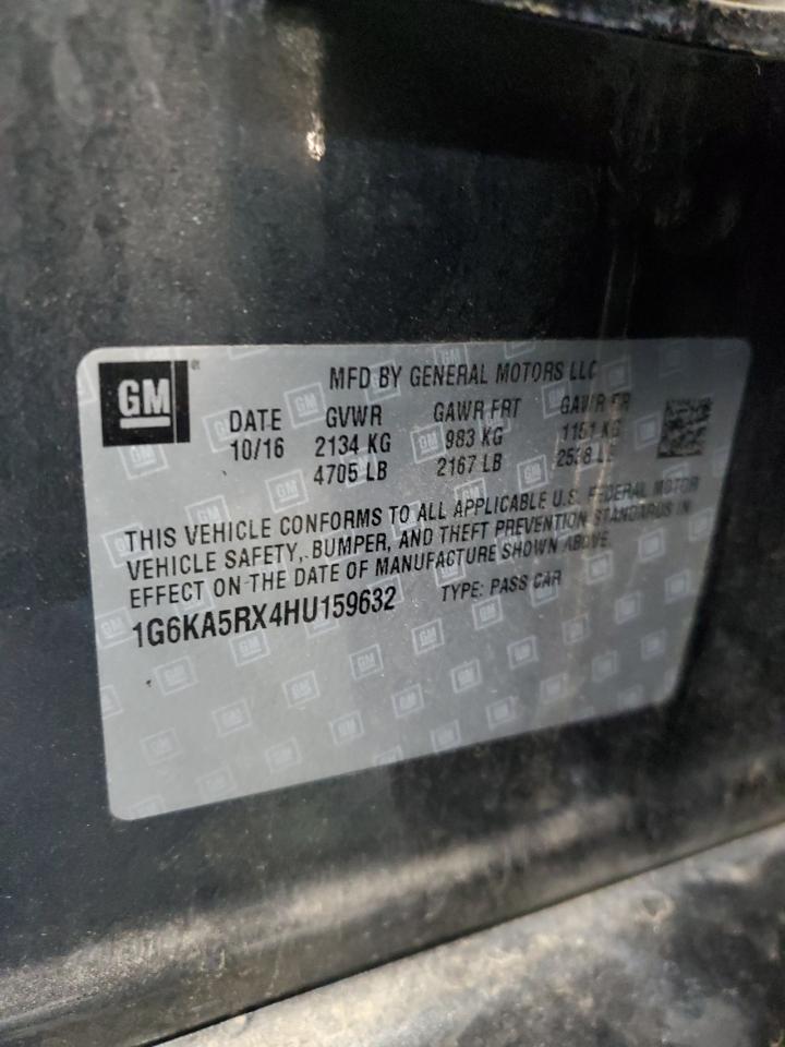 2017 Cadillac Ct6 Черный vin: 1G6KA5RX4HU159632