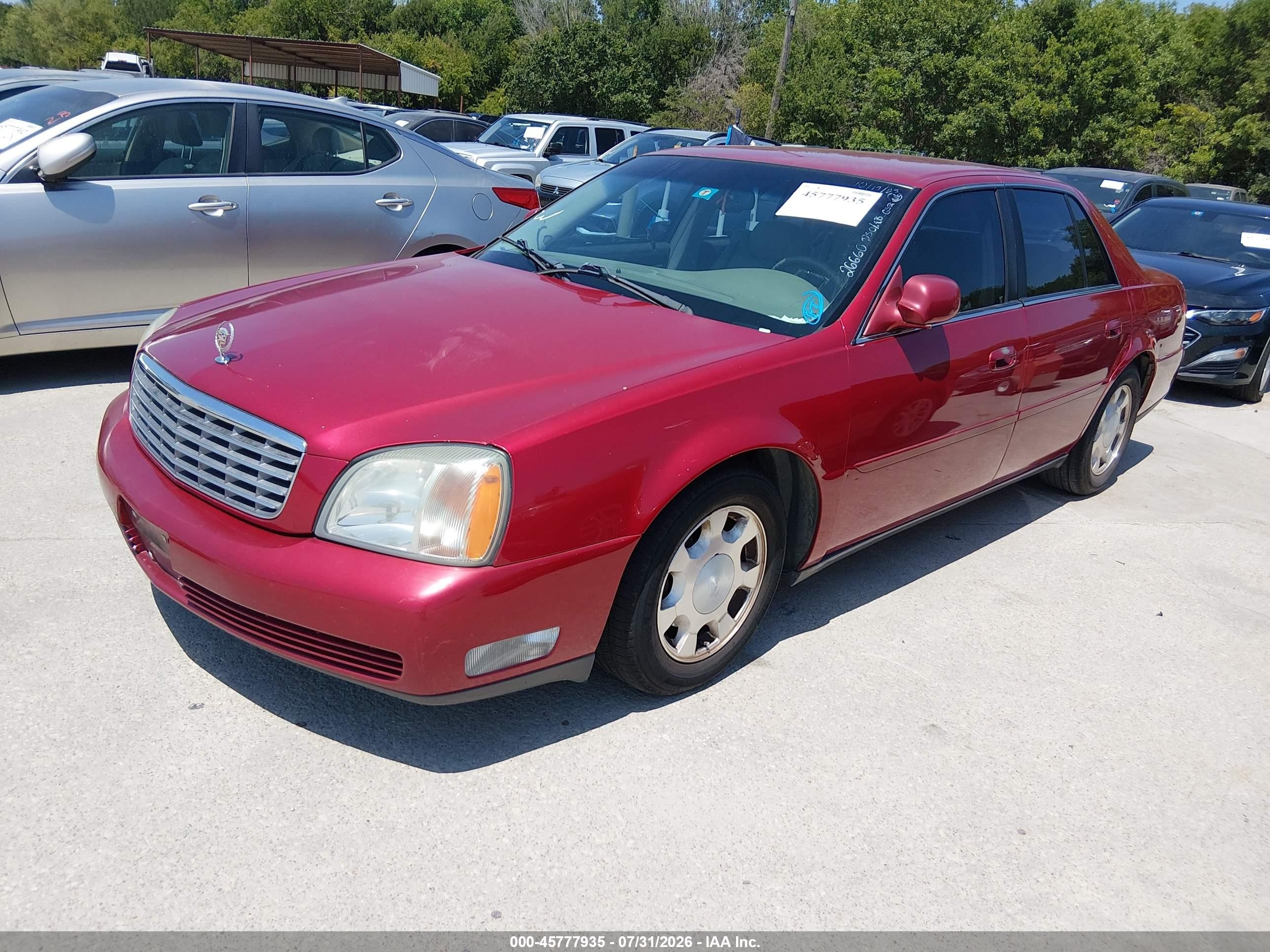 2001 Cadillac Deville Standard Red vin: 1G6KD54Y71U244333