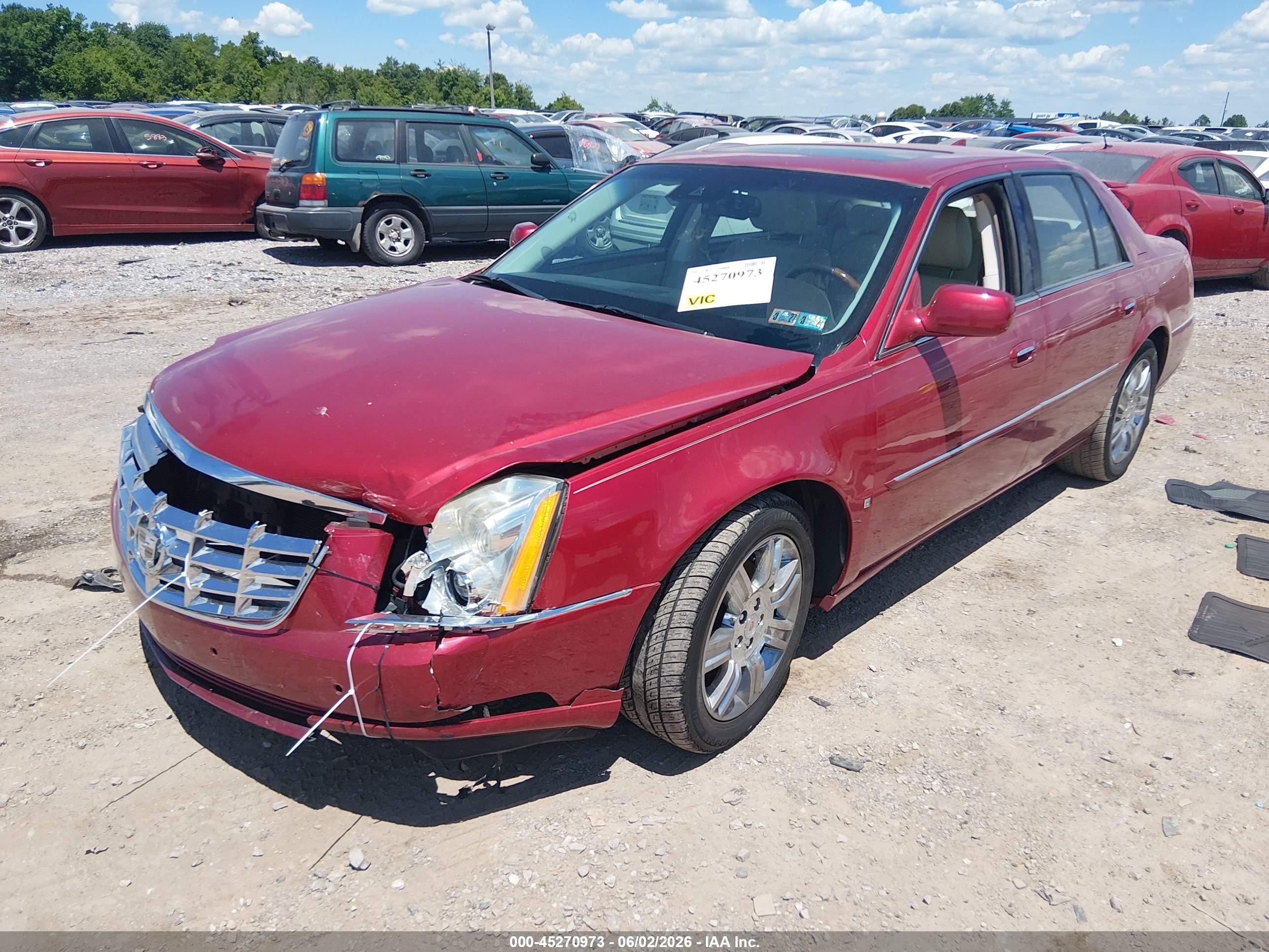 2009 Cadillac Dts 1se Red vin: 1G6KD57909U143716