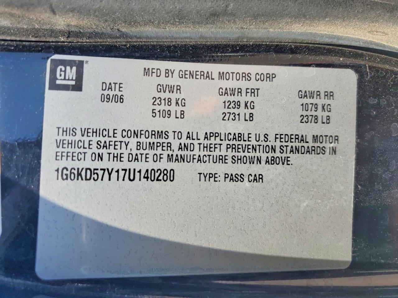 2007 Cadillac Dts Черный vin: 1G6KD57Y17U140280