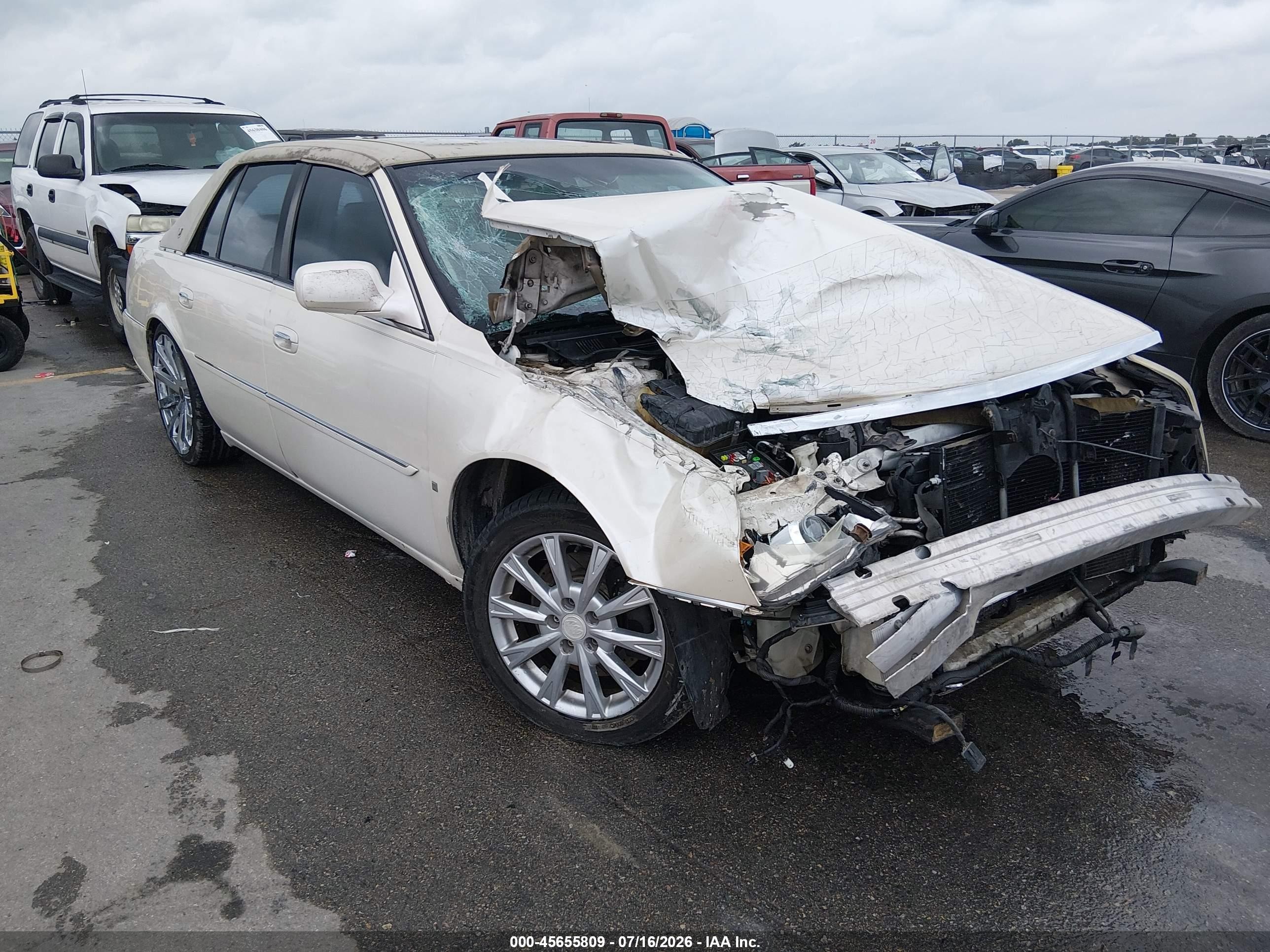 2009 Cadillac Dts 1sd White vin: 1G6KD57Y59U139975
