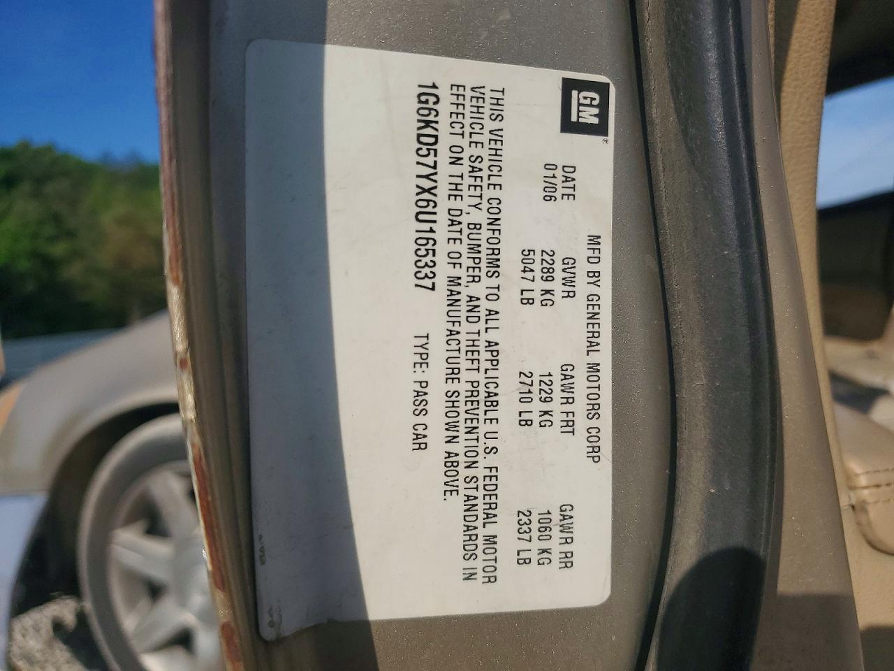 2006 Cadillac Dts Желто-коричневый vin: 1G6KD57YX6U165337