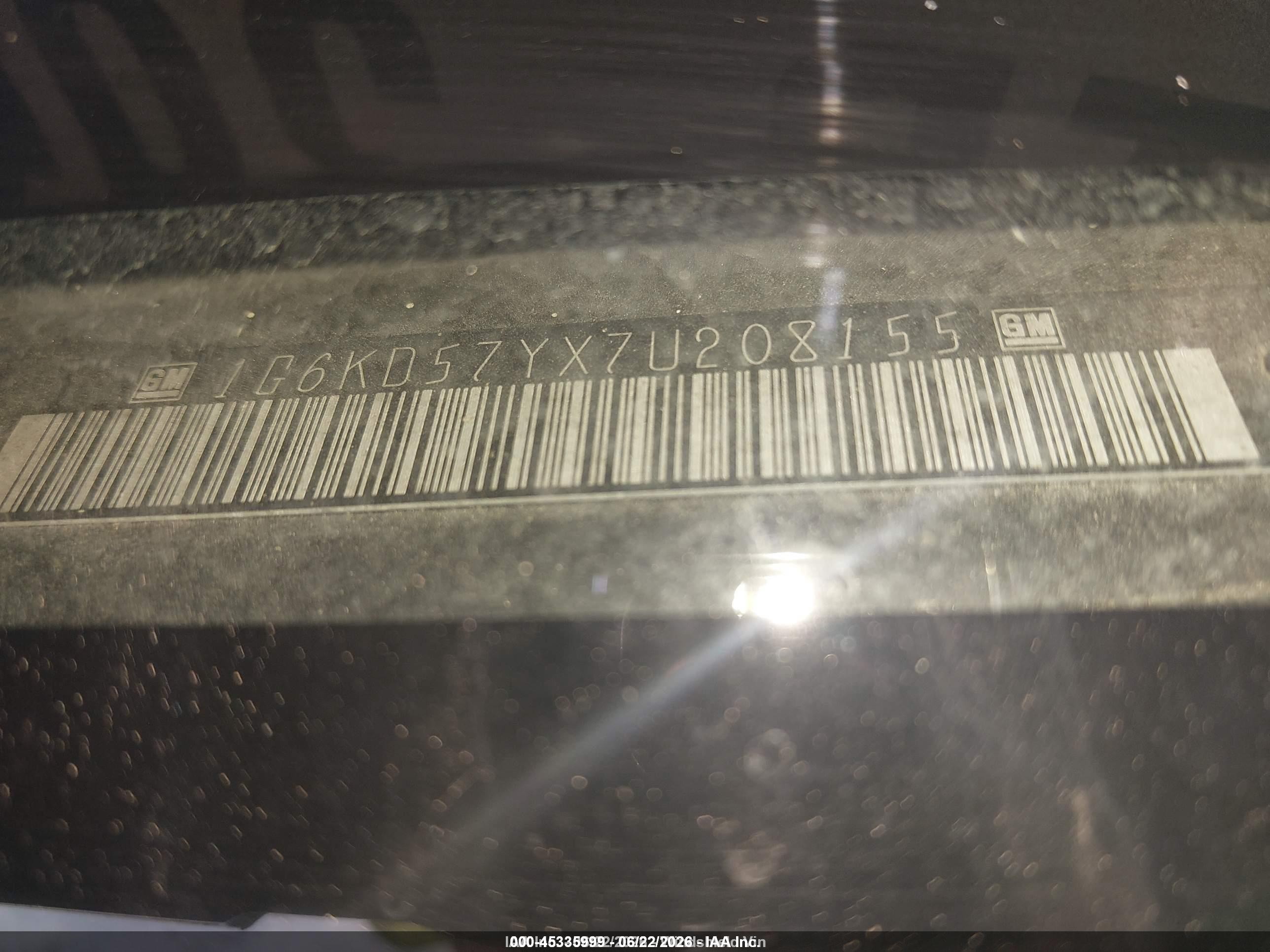 2007 Cadillac Dts Luxury I Black vin: 1G6KD57YX7U208155