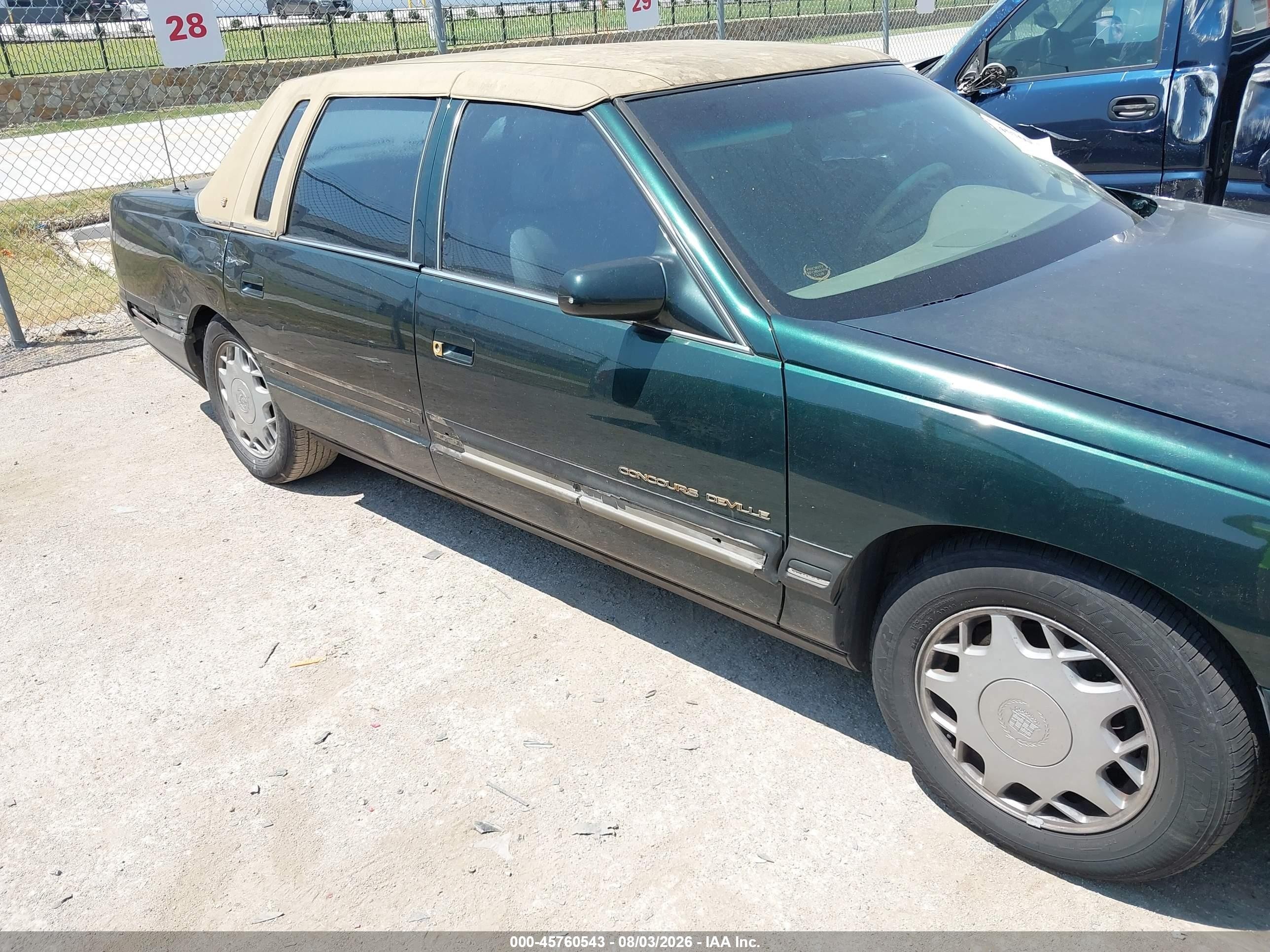 1997 Cadillac Deville Concours Green vin: 1G6KF5294VU222317