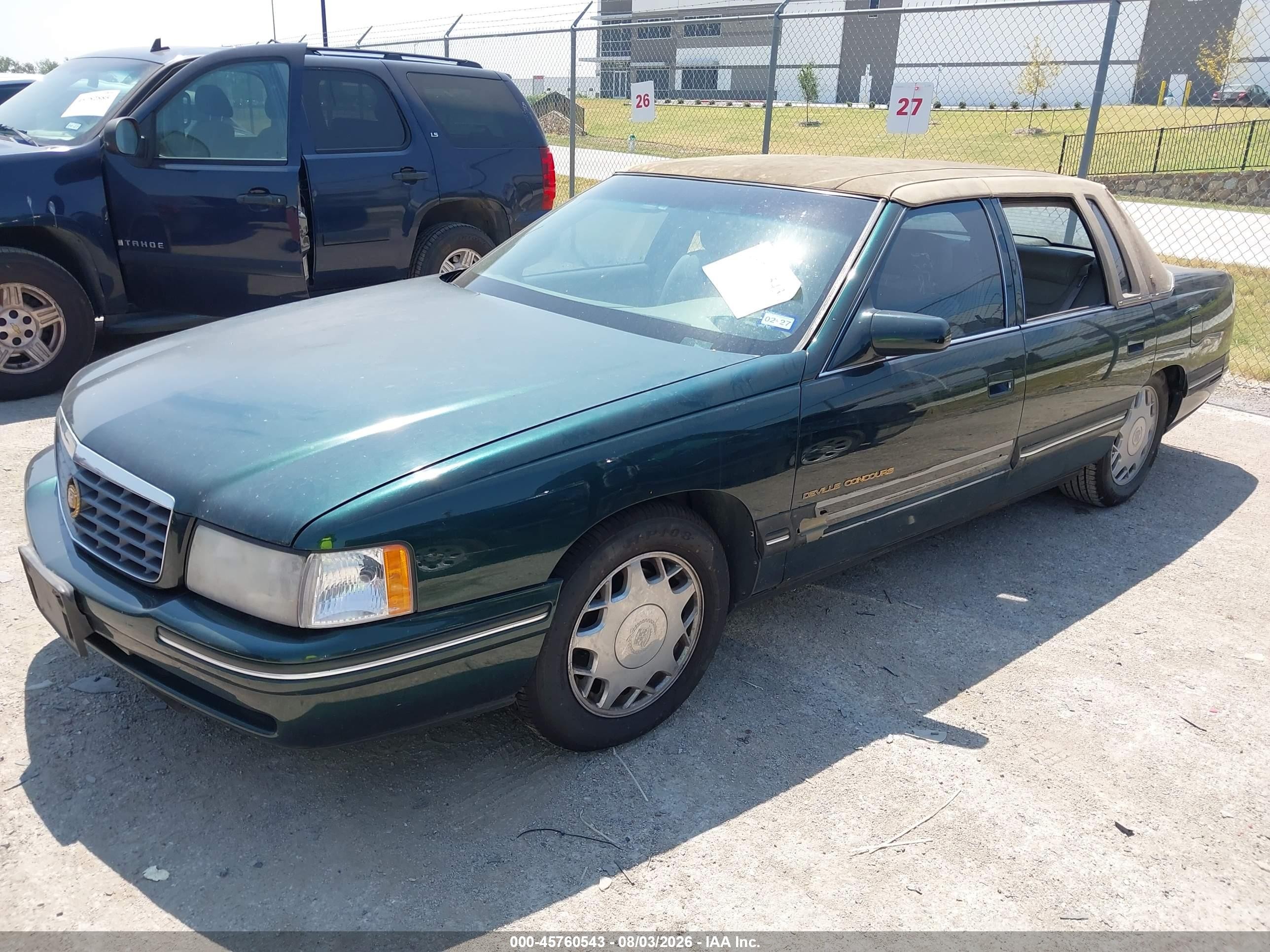 1997 Cadillac Deville Concours Green vin: 1G6KF5294VU222317