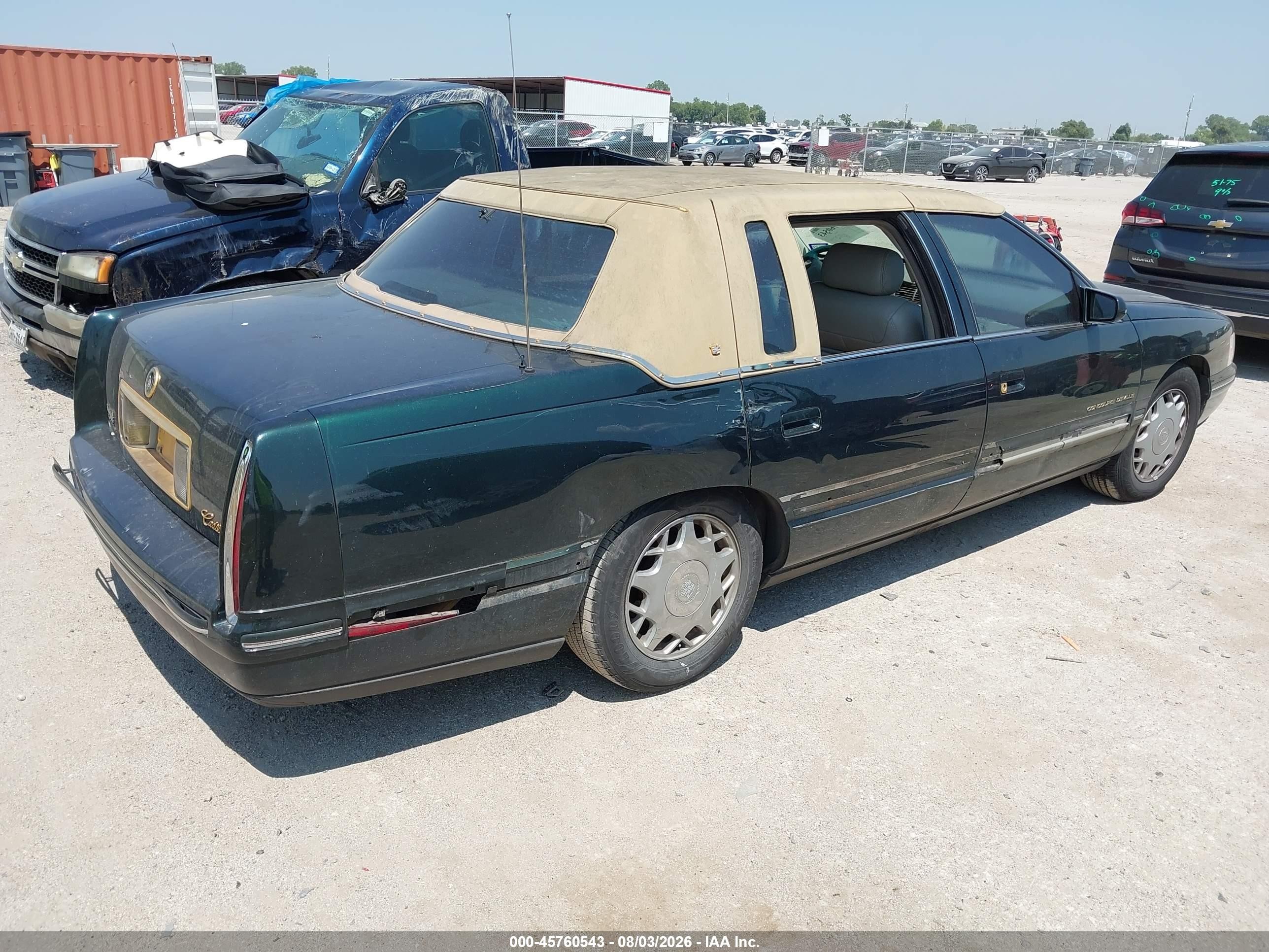 1997 Cadillac Deville Concours Green vin: 1G6KF5294VU222317