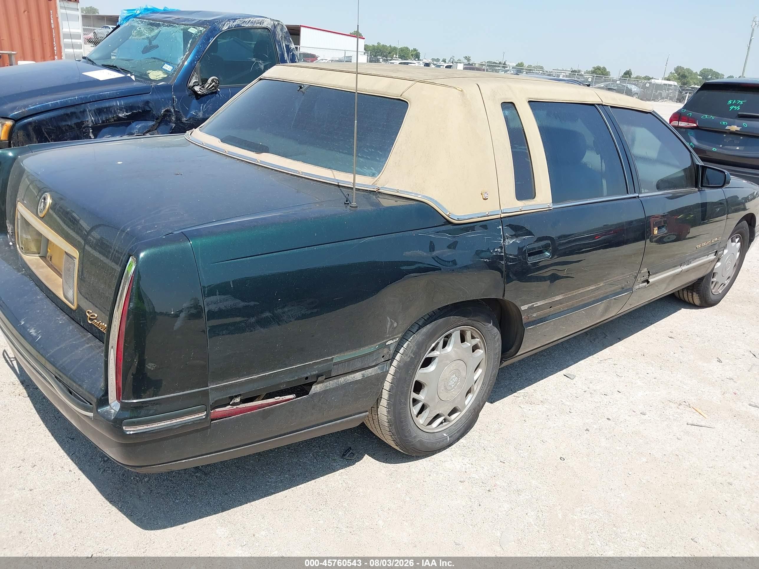 1997 Cadillac Deville Concours Green vin: 1G6KF5294VU222317