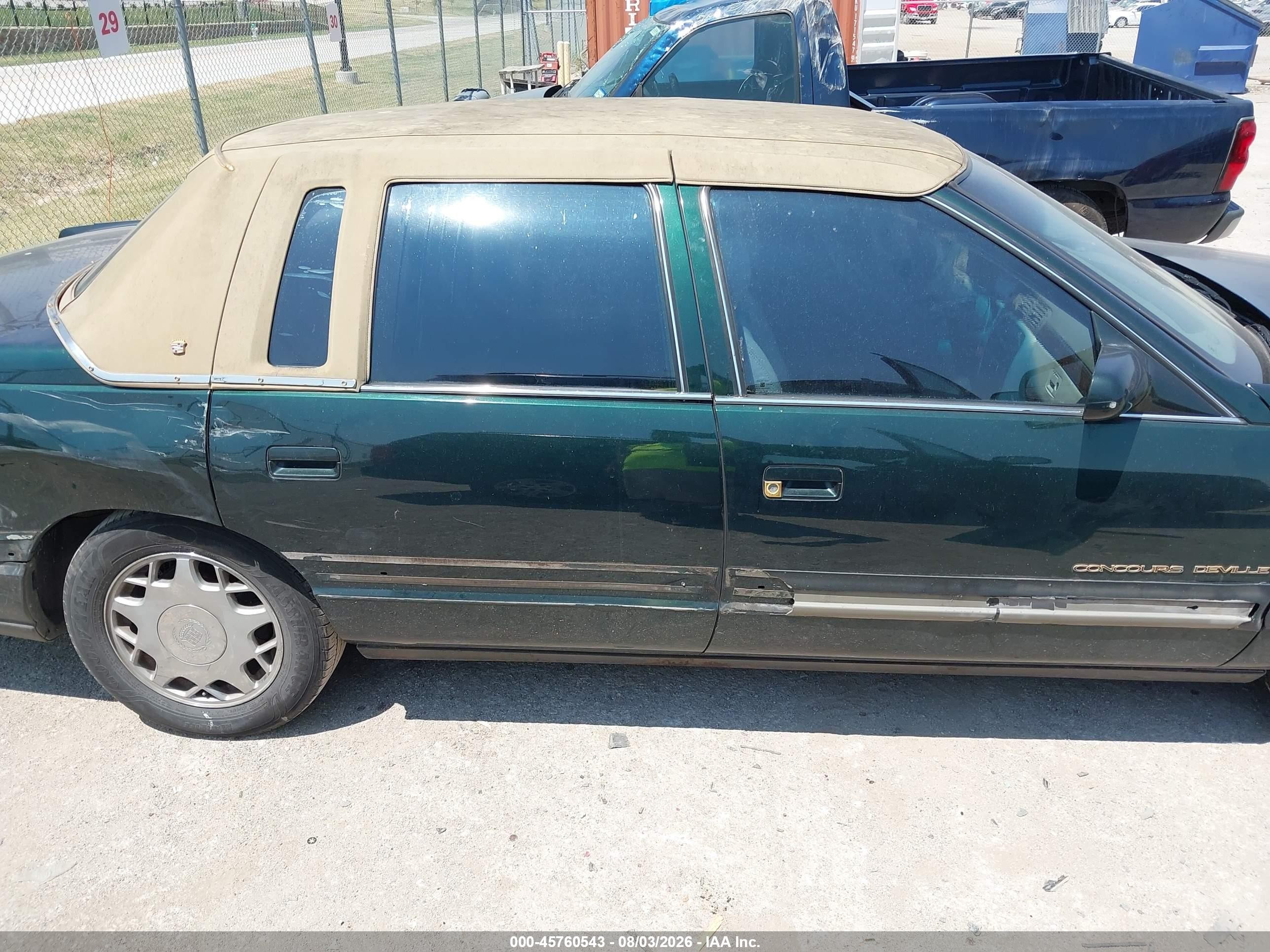 1997 Cadillac Deville Concours Green vin: 1G6KF5294VU222317