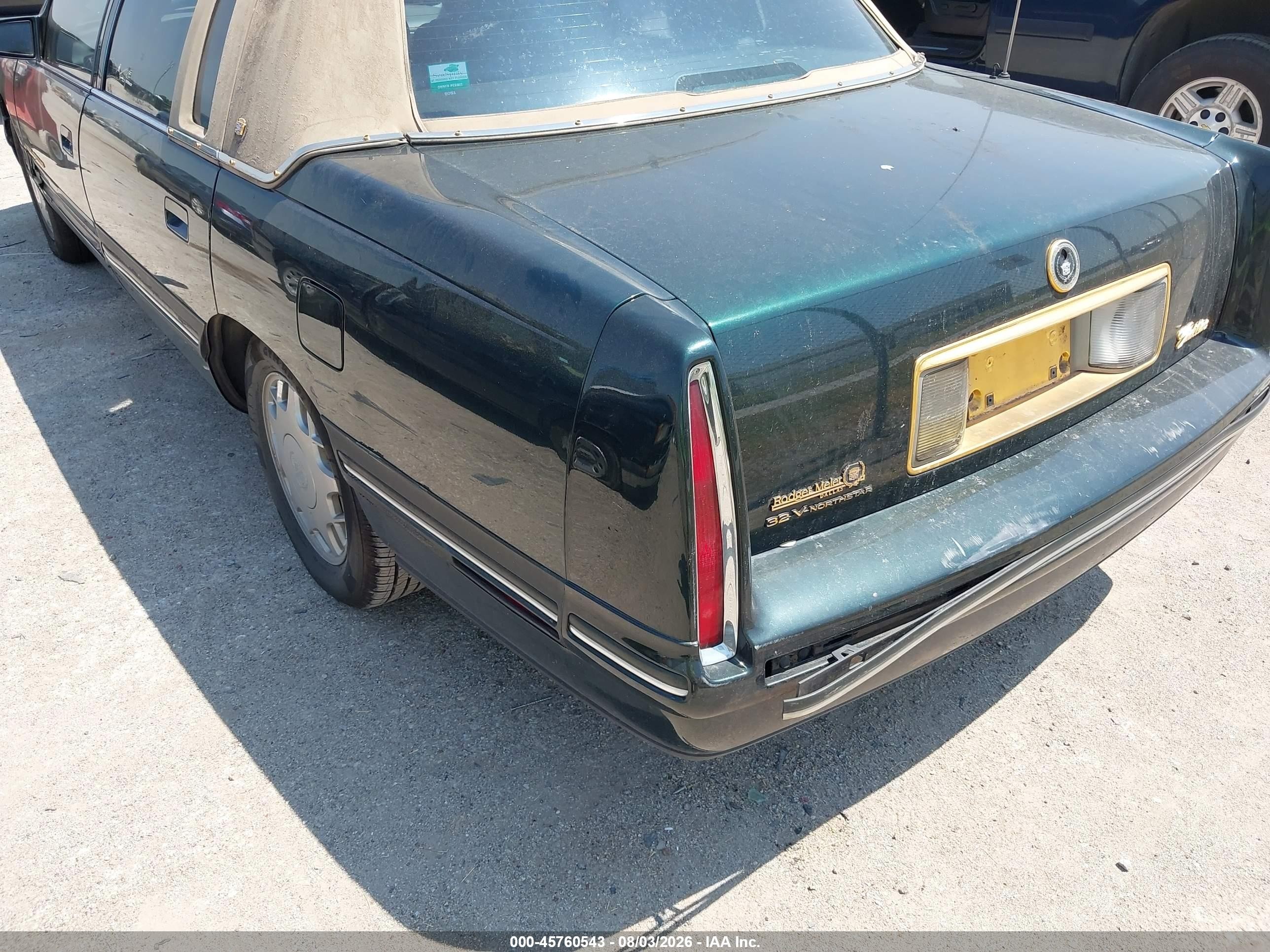 1997 Cadillac Deville Concours Green vin: 1G6KF5294VU222317