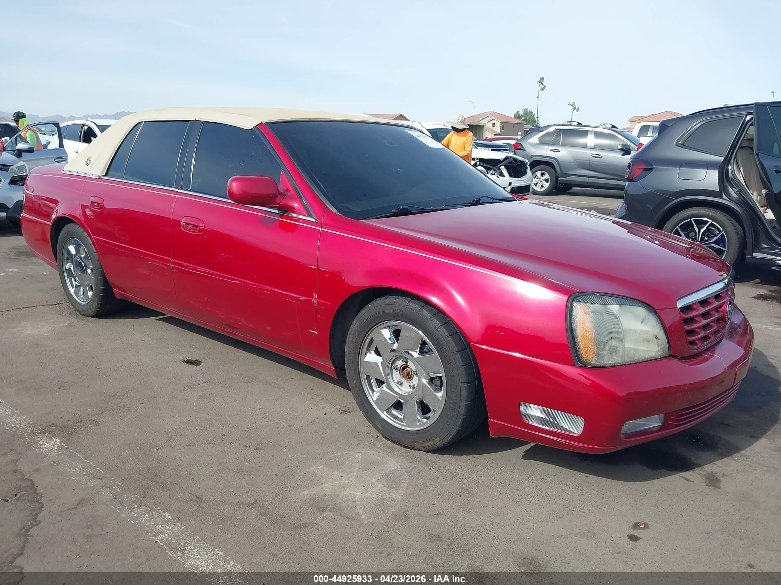 2001 Cadillac Deville Dts Red vin: 1G6KF549X1U221440