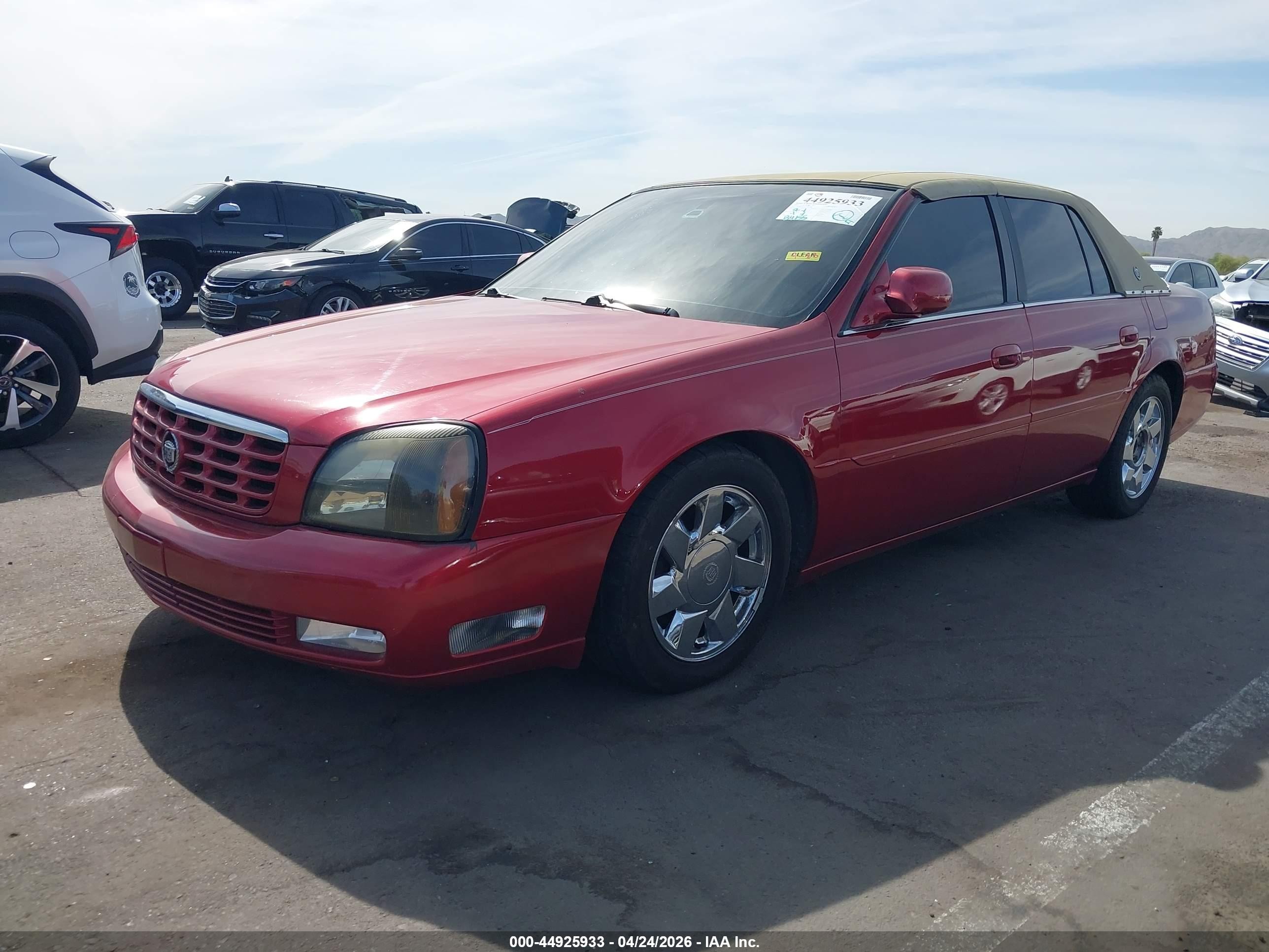 2001 Cadillac Deville Dts Red vin: 1G6KF549X1U221440