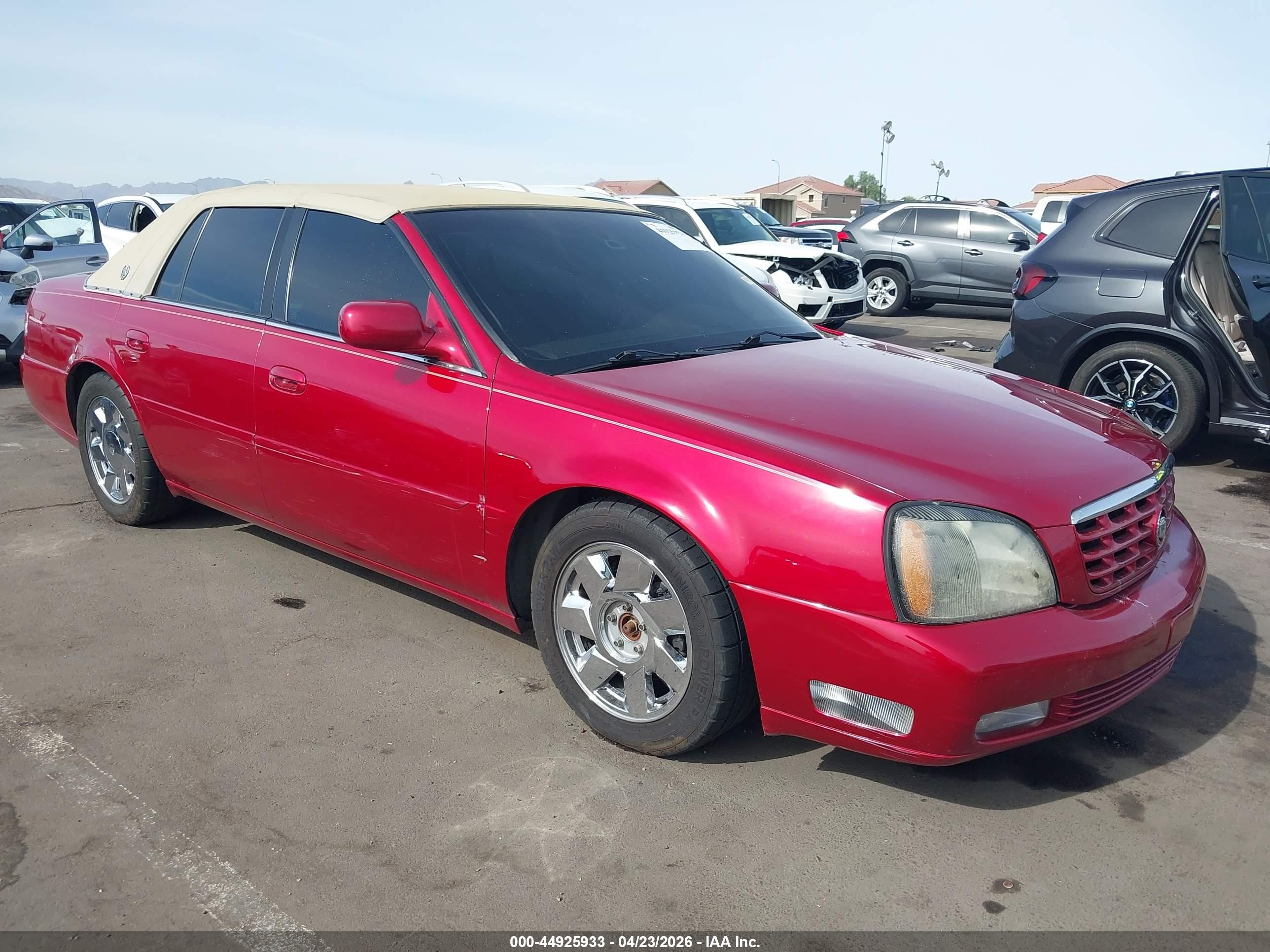 2001 Cadillac Deville Dts Red vin: 1G6KF549X1U221440