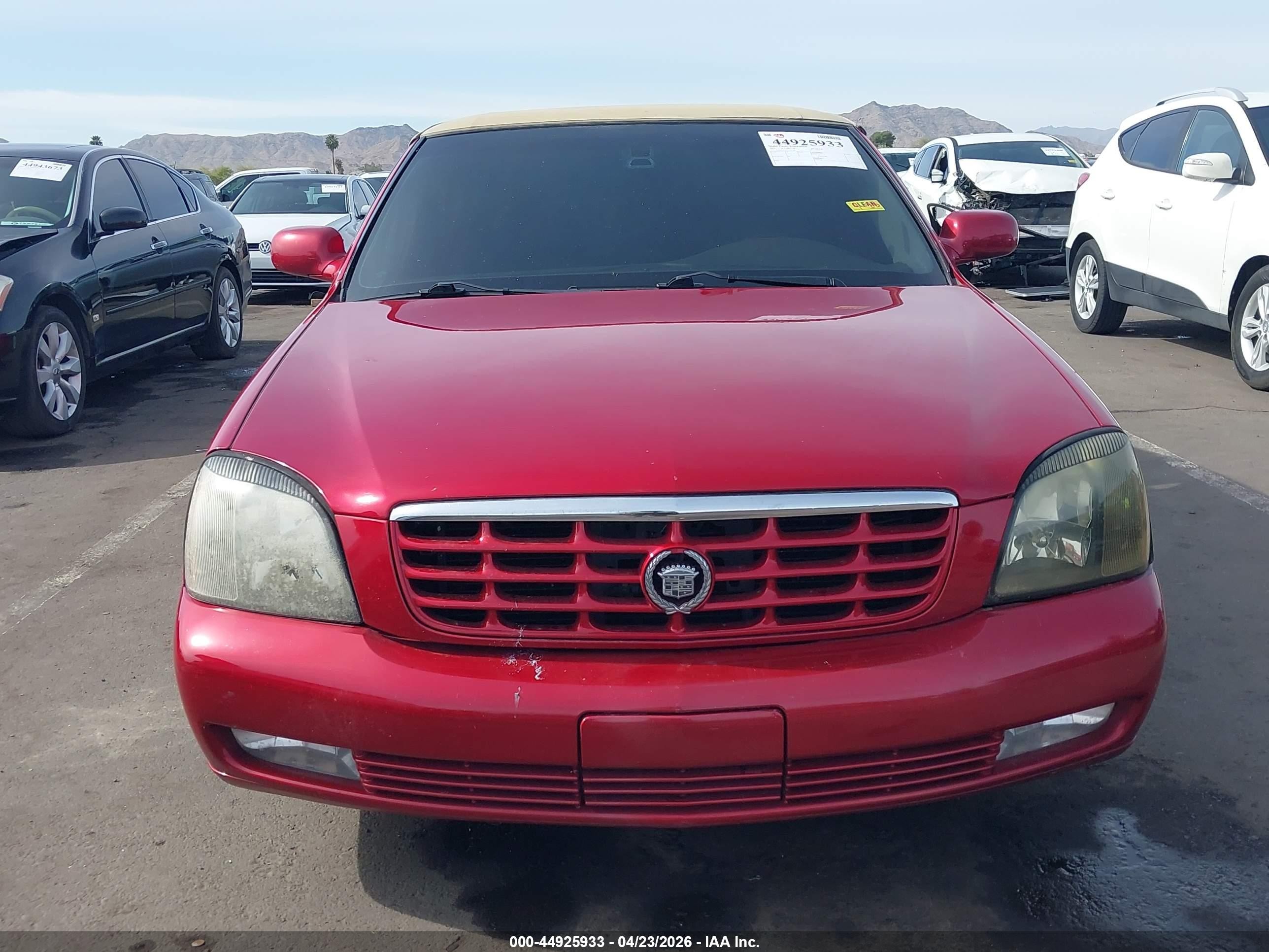 2001 Cadillac Deville Dts Red vin: 1G6KF549X1U221440