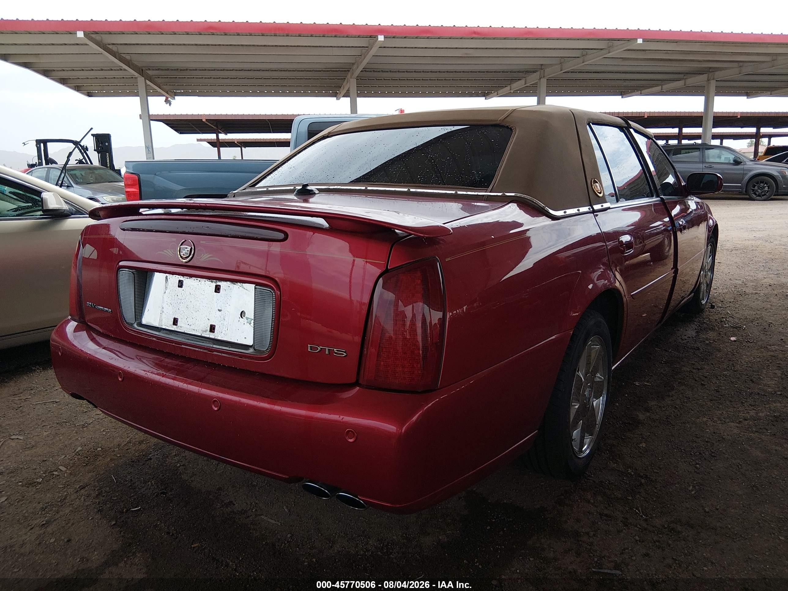 2003 Cadillac Deville Dts Red vin: 1G6KF57963U263022