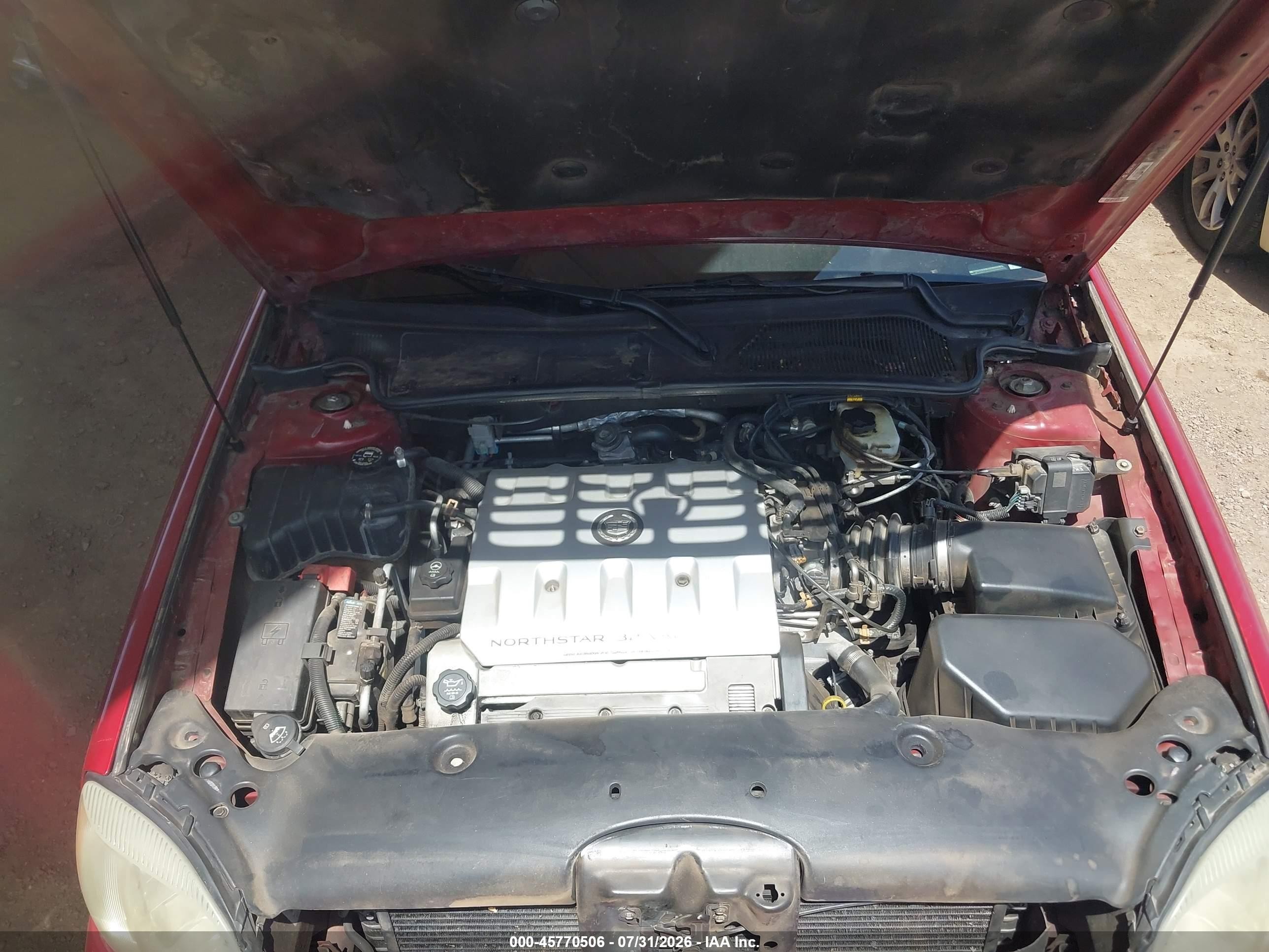 2003 Cadillac Deville Dts Red vin: 1G6KF57963U263022
