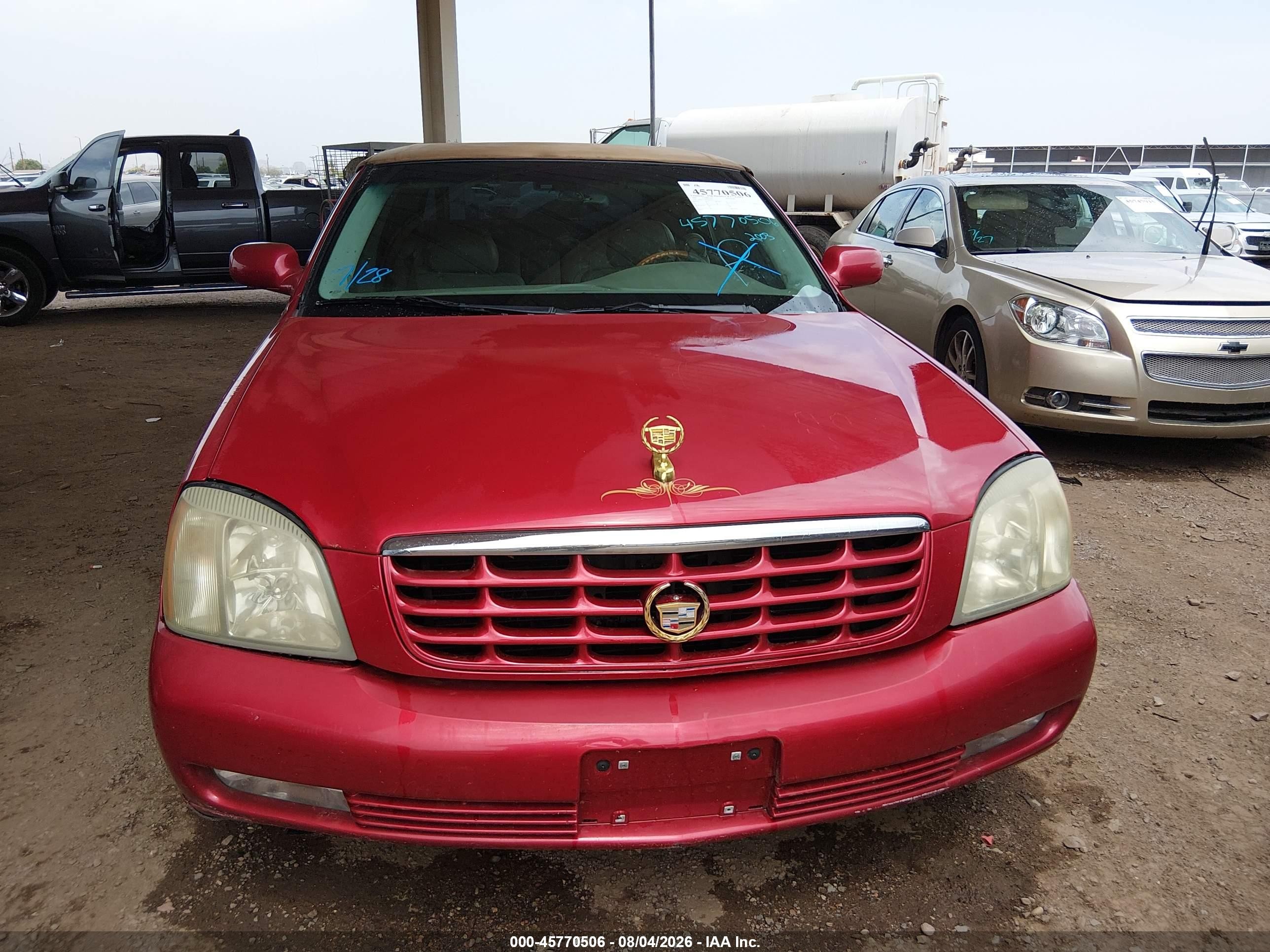 2003 Cadillac Deville Dts Red vin: 1G6KF57963U263022